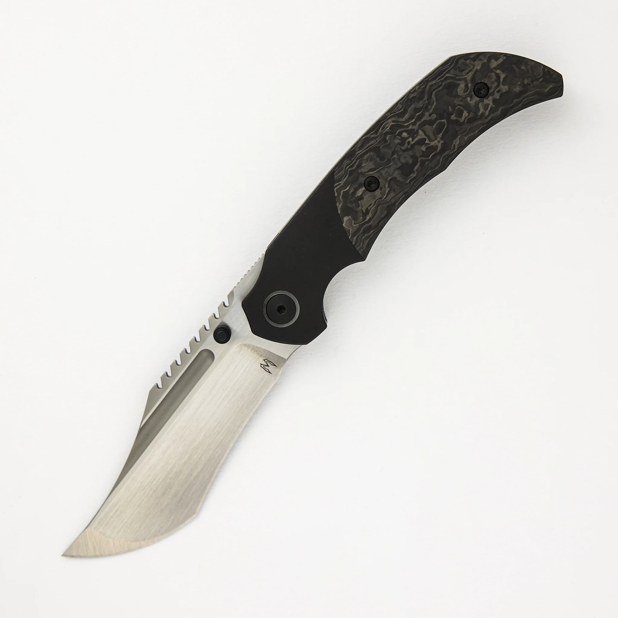 Mini Ultimatum - Hand Rub MagnaCut Blade Grind No. 2 - Black TechnoCarbo/Black PVD Titanium