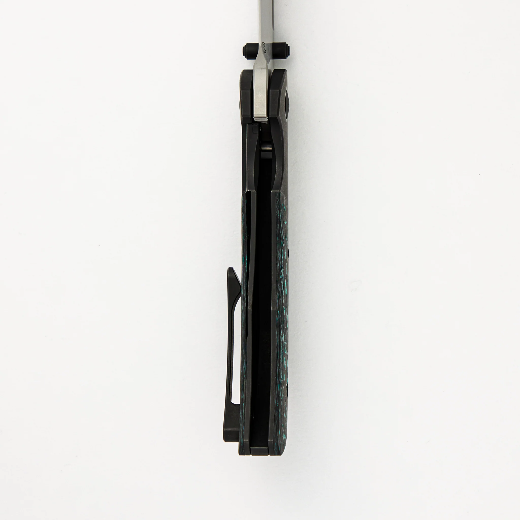 Mini Ultimatum - Hand Rub MagnaCut Blade Grind No. 2 - Teal TechnoCarbo/Black PVD Titanium - Image 6