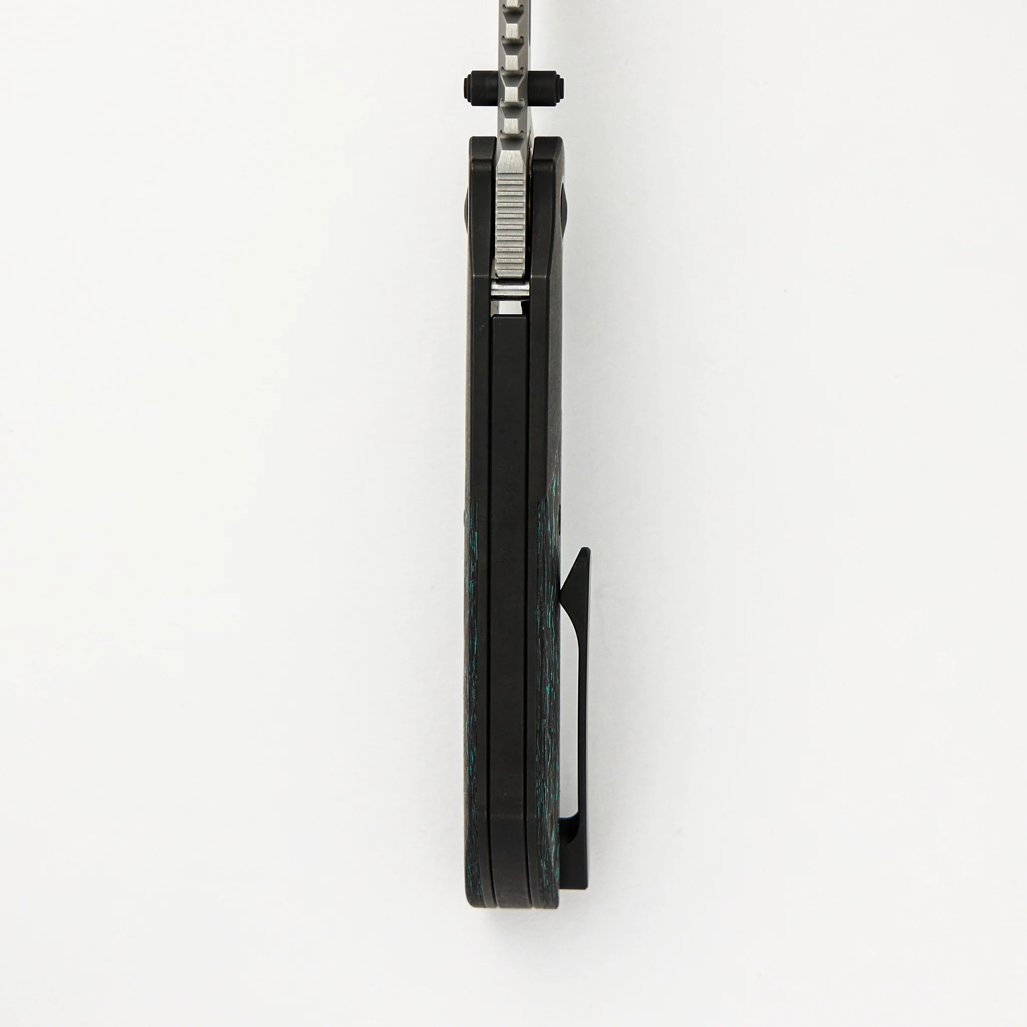 Mini Ultimatum - Hand Rub MagnaCut Blade Grind No. 2 - Teal TechnoCarbo/Black PVD Titanium - Image 7