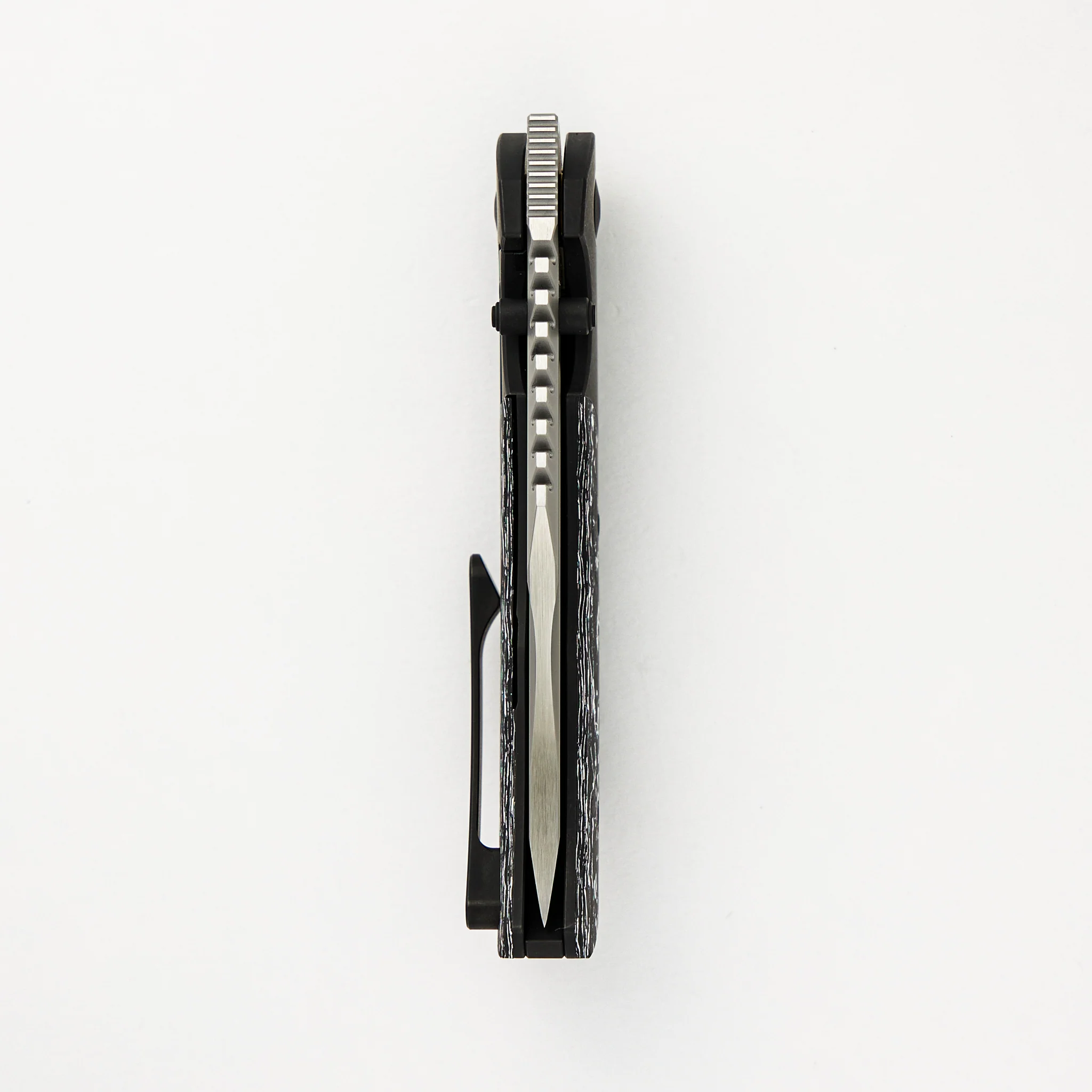 Mini Ultimatum - Hand Rub MagnaCut Blade Grind No. 2 - White TechnoCarbo/Black PVD Titanium - Image 5