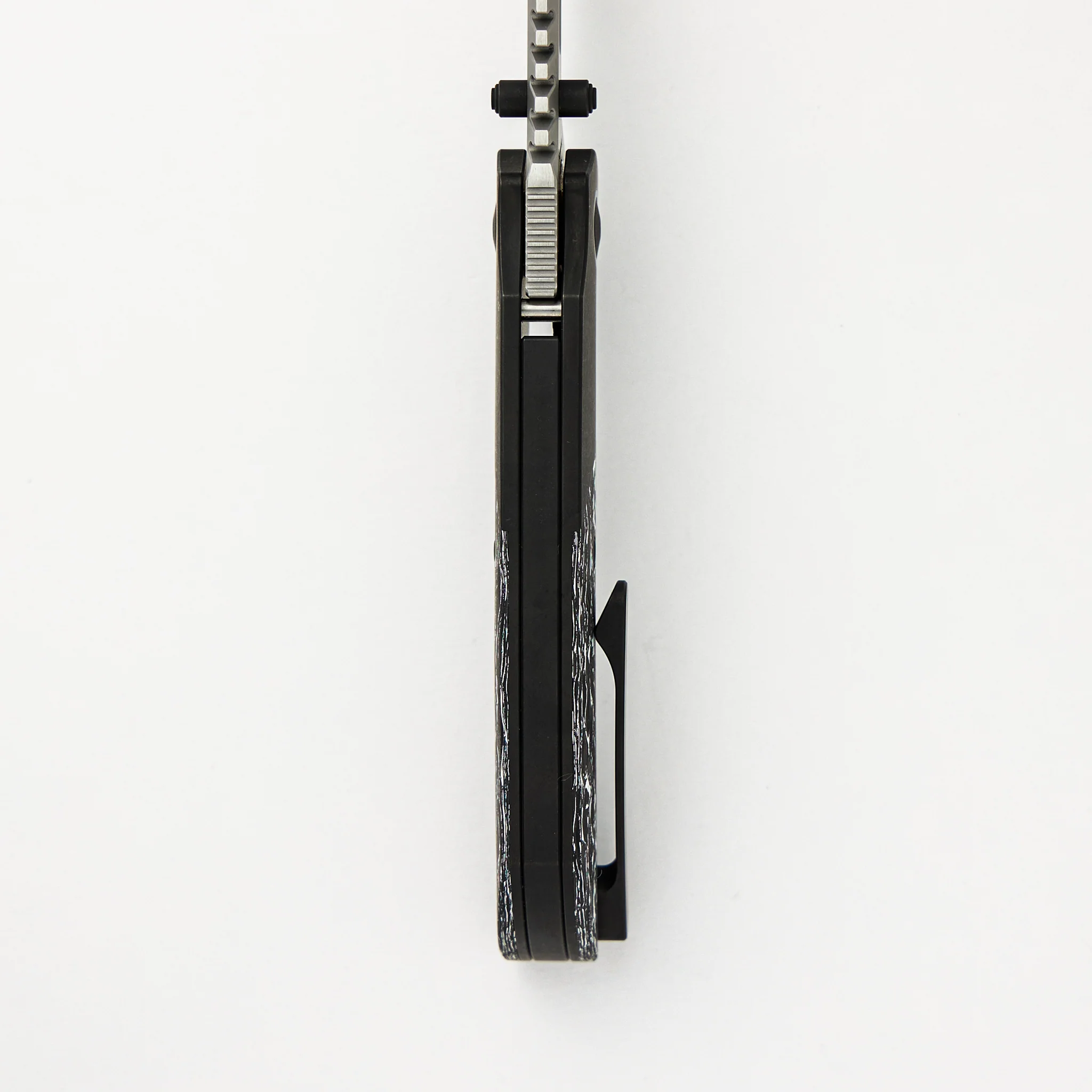 Mini Ultimatum - Hand Rub MagnaCut Blade Grind No. 2 - White TechnoCarbo/Black PVD Titanium - Image 7