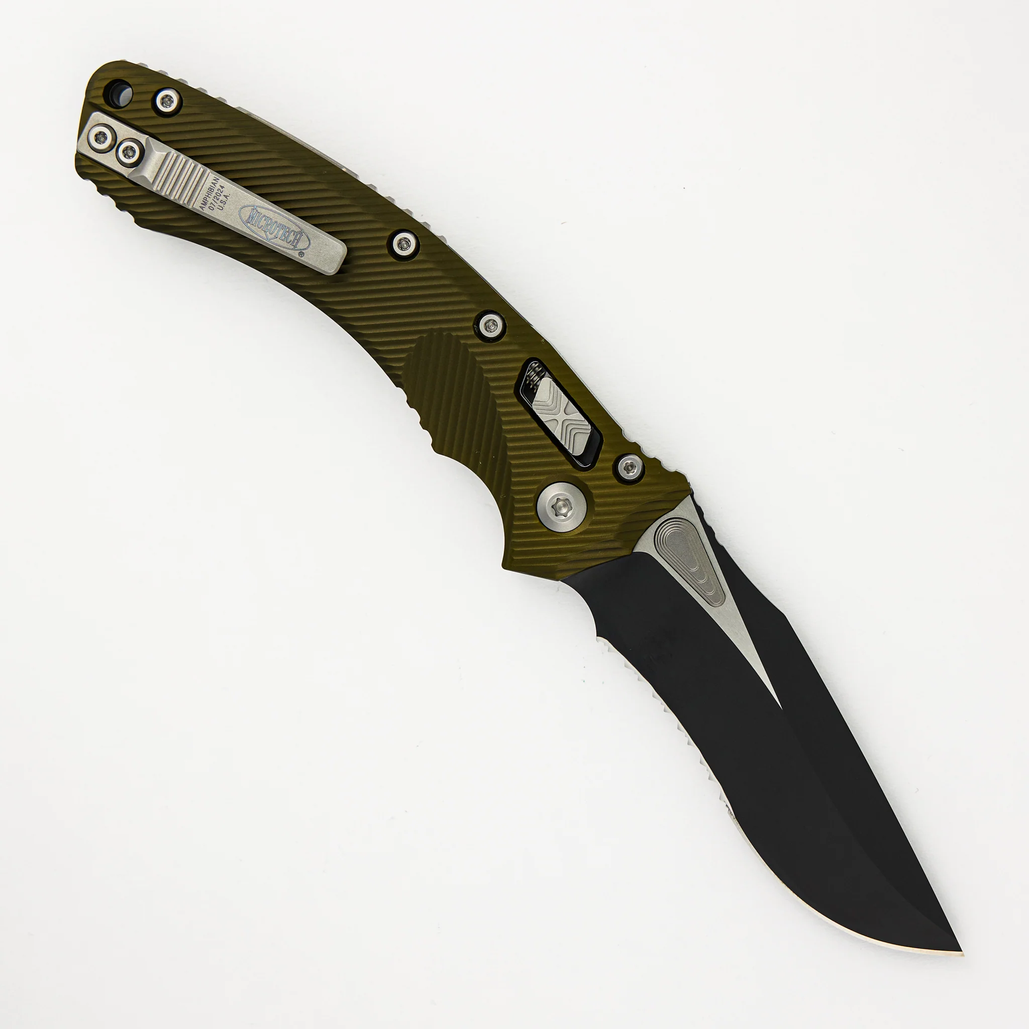 Amphibian - RAM-LOK S/E Black Partial Serrated Fluted OD Green Aluminum 137RL-2FLOD - Image 2
