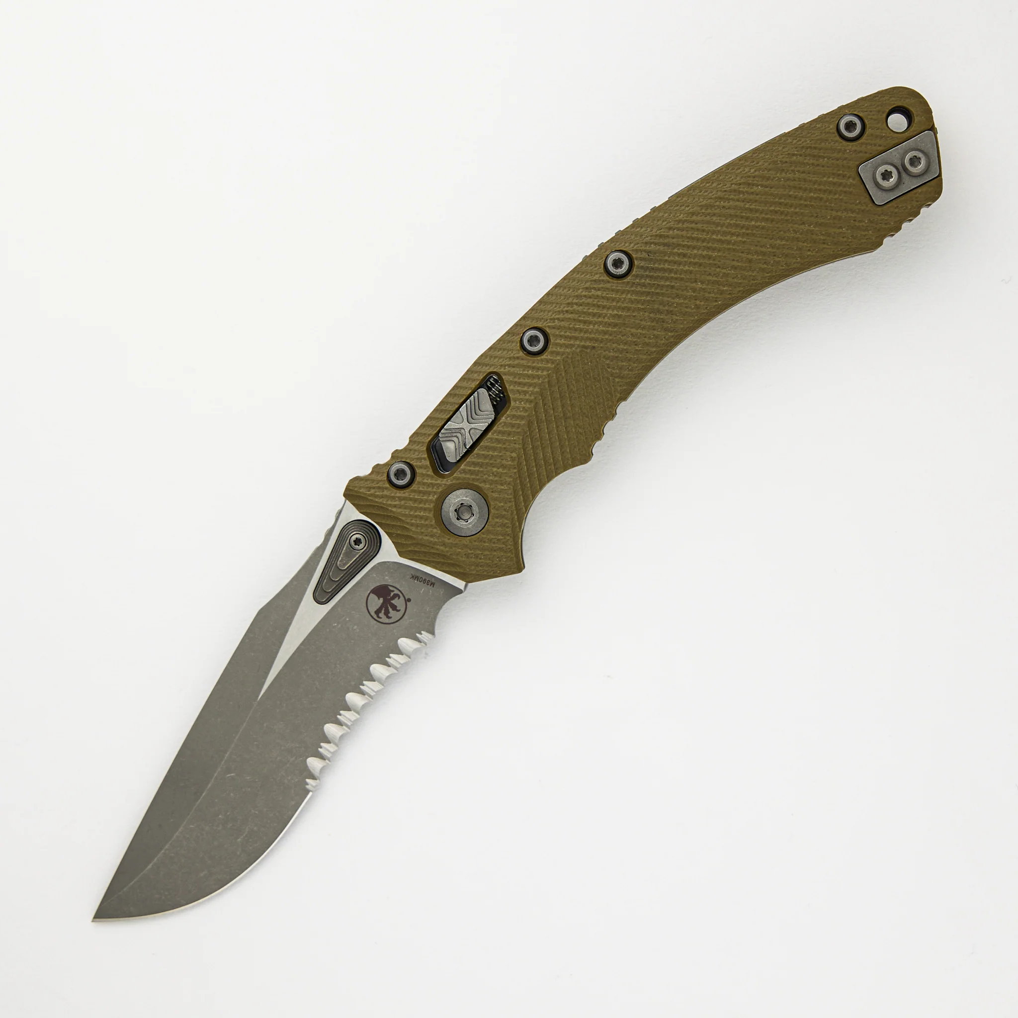 Amphibian - RAM-LOK S/E Apocalyptic Partial Serrated Fluted OD Green G10 137RL-11APFLGTOD