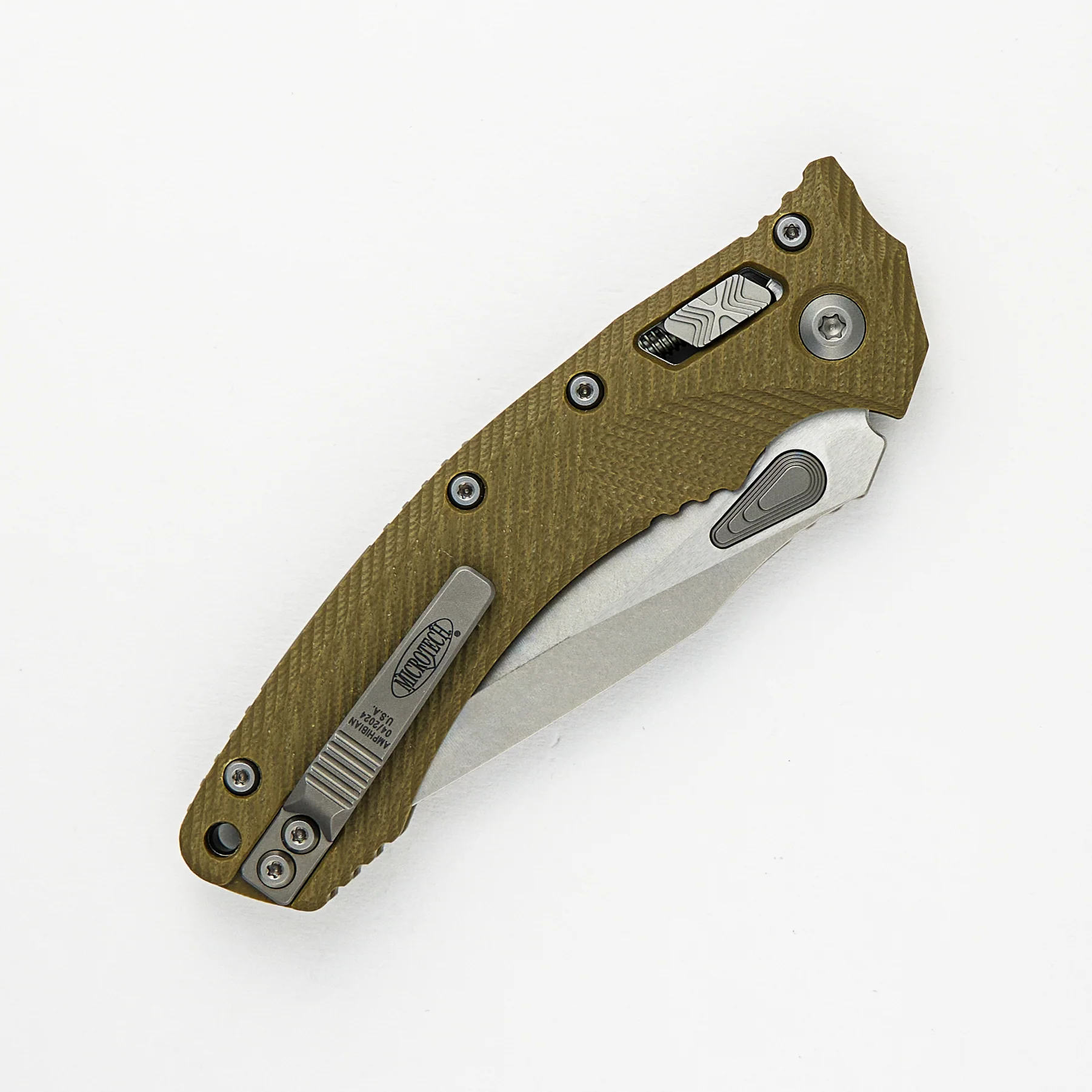 Amphibian - RAM-LOK S/E Stonewash Partial Serrated Fluted Olive Drab G10 137RL-11FLGTOD - Image 4