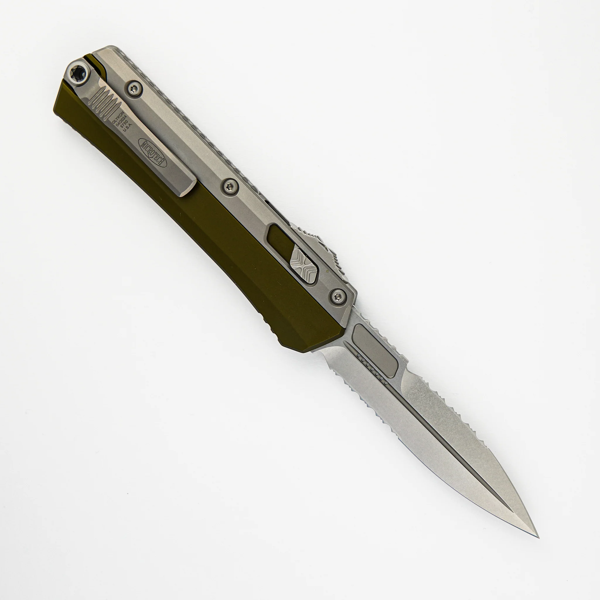 Glykon Bayonet OD Green Stonewash Full Serrated Nickel Boron Internals 184-12 OD - Image 2