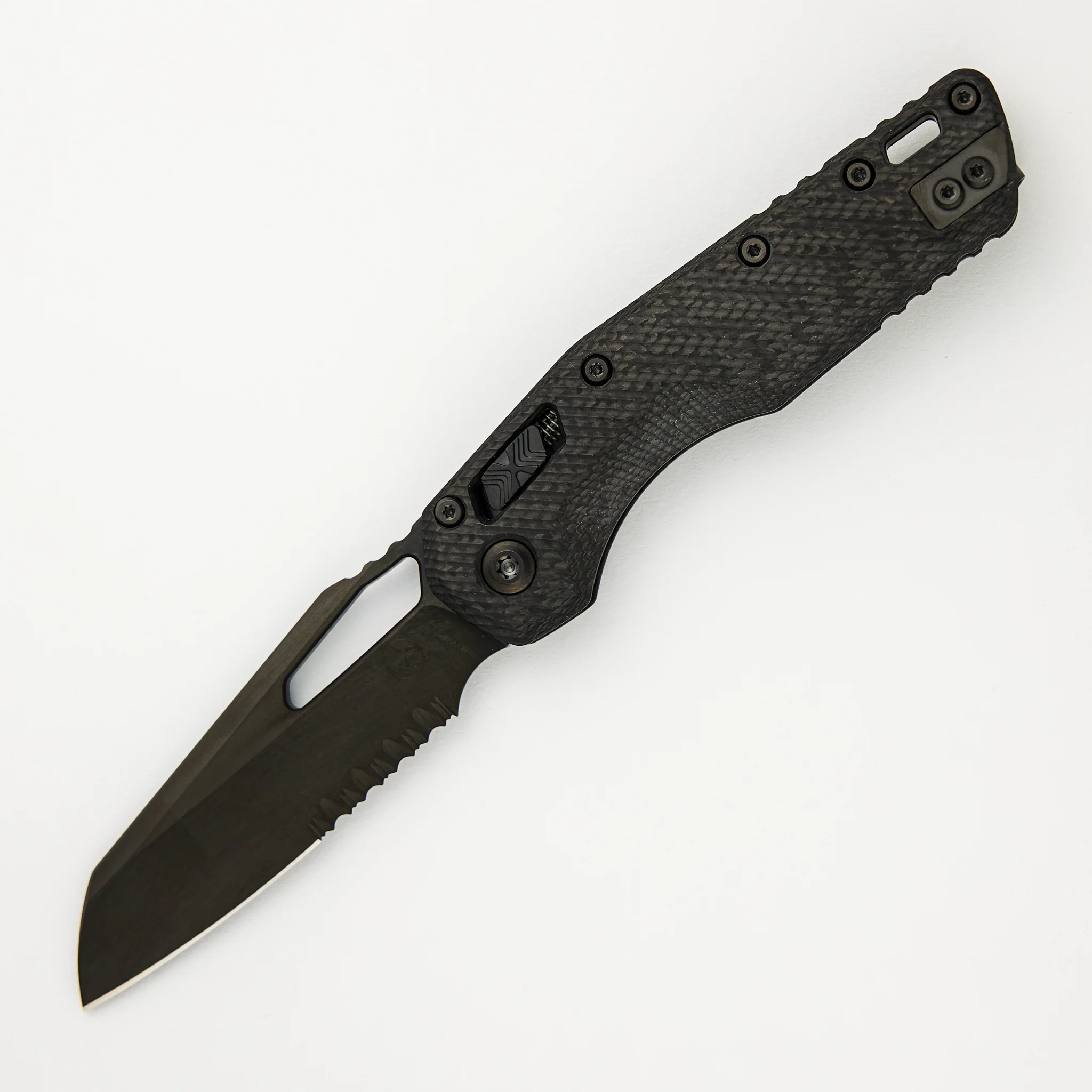 MSI S/E Signature Series Fluted Carbon Fiber Handle DLC Partial Serrated 210-2 DLCTFLCFS