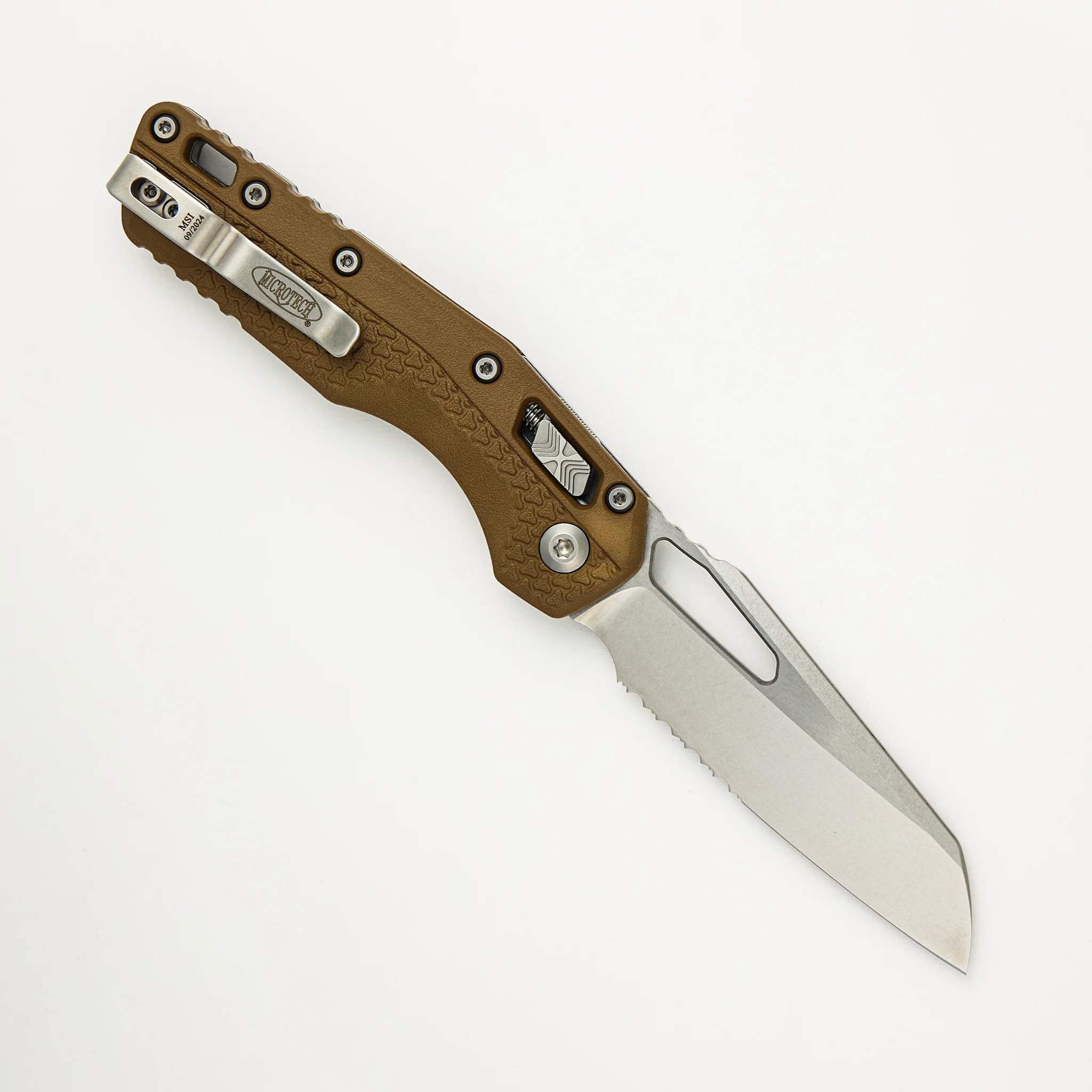 MSI S/E Tri-Grip Polymer Dark Earth Stonewash Partial Serrated 210T-11 PMDE - Image 2