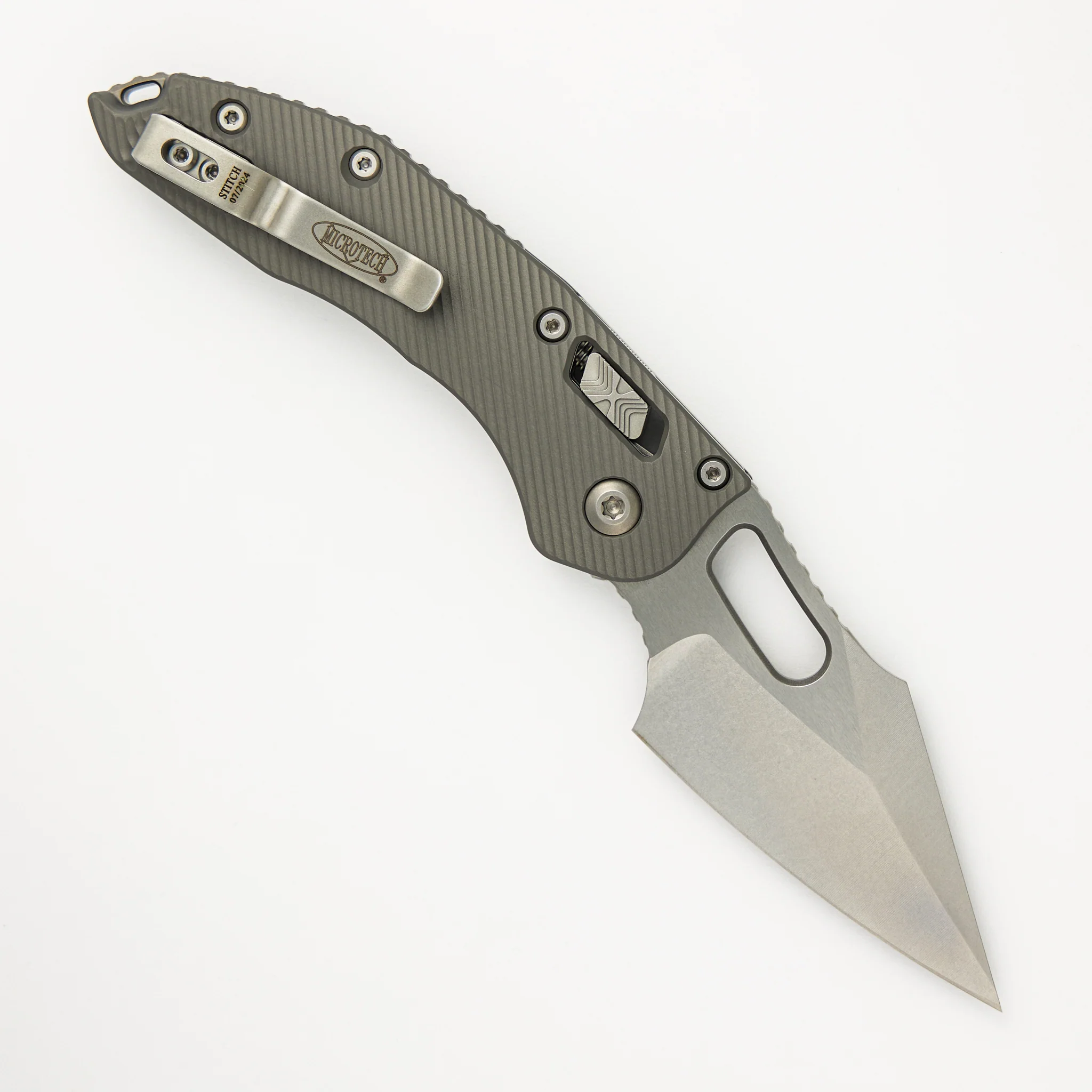 Stitch - RAM-LOK S/E Fluted Natural Clear Aluminum Stonewash Standard 169RL-10FLNC (Borka Blades Design) - Image 2