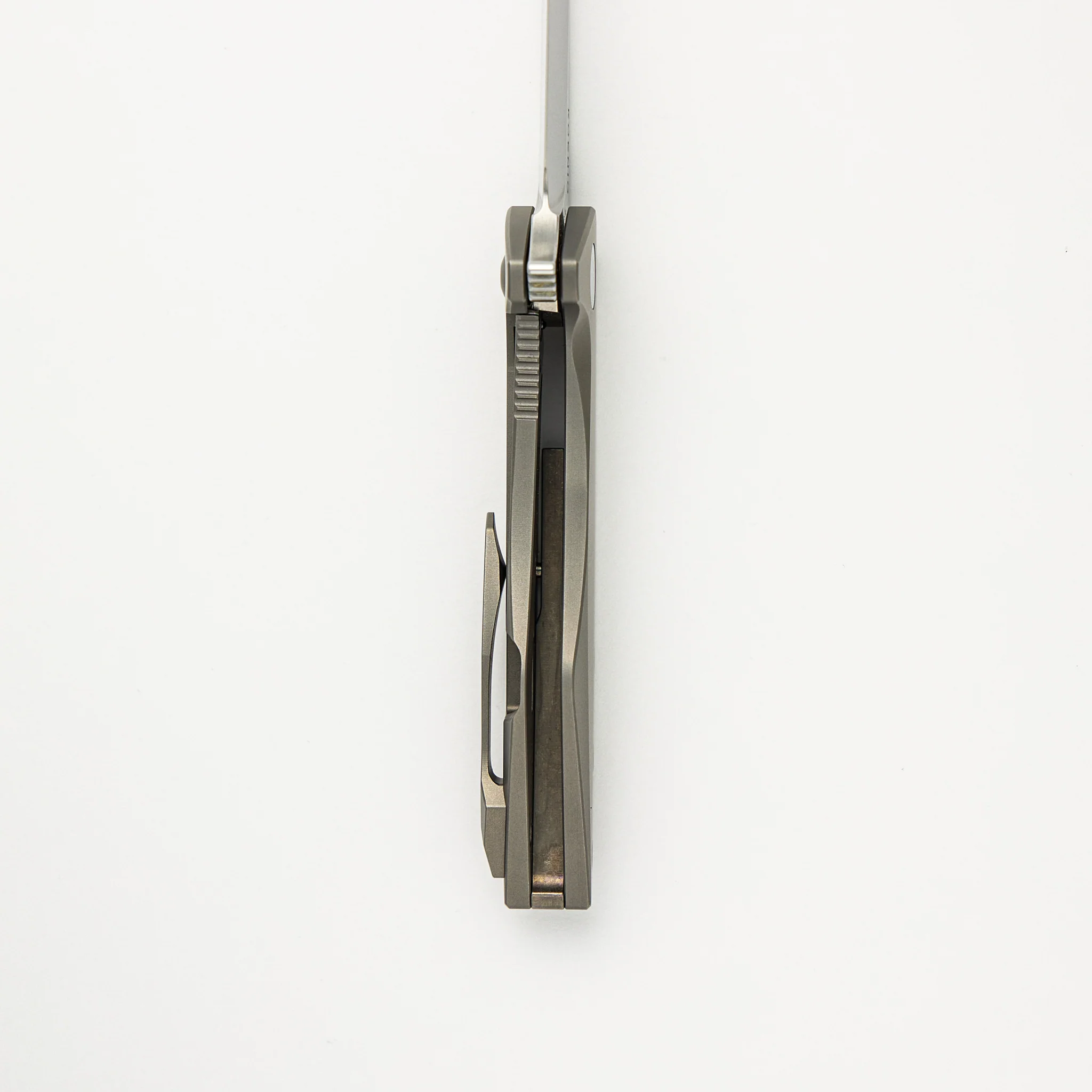 Mini Goblin - Smooth Titanium Handle - Stonewashed M390 Blade - Image 6