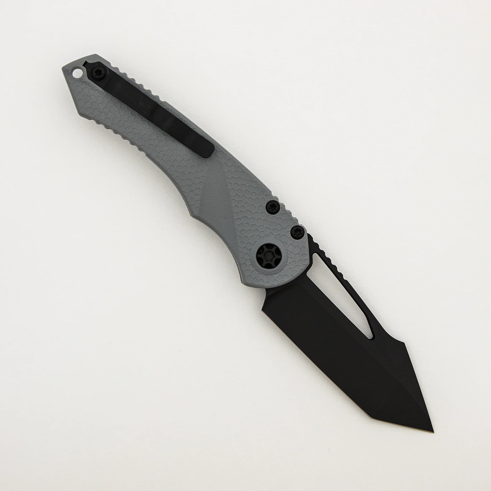 Mini Pariah Manual - Tanto Black - Grey Handle - Image 2