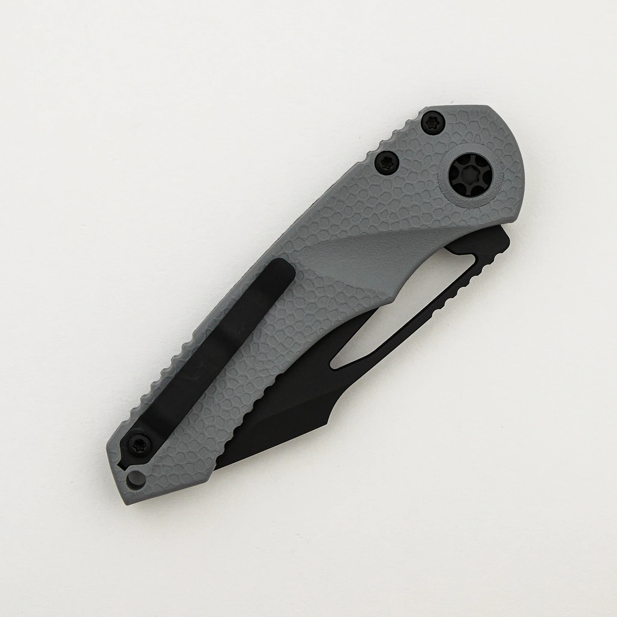 Mini Pariah Manual - Tanto Black - Grey Handle - Image 4