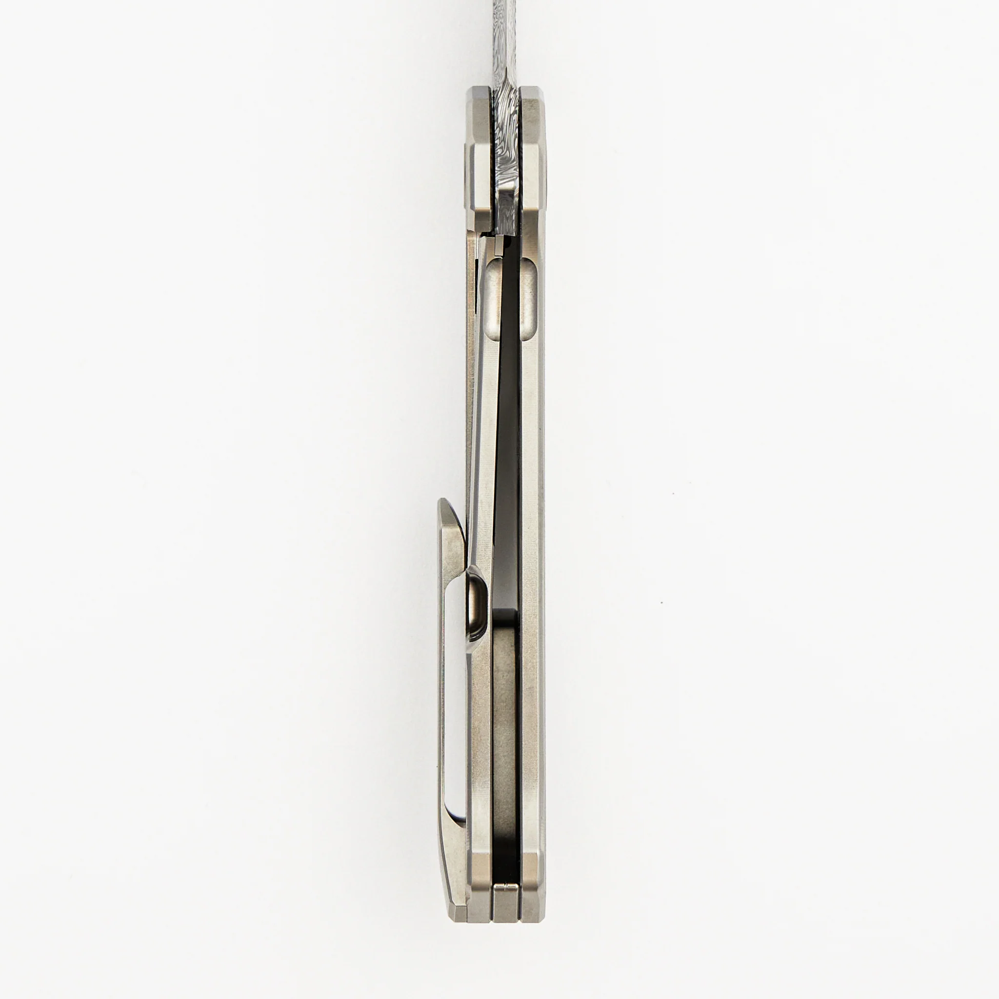 Mini Veli - Textured Titanium Handle - Damasteel Grabak Blade - Image 6