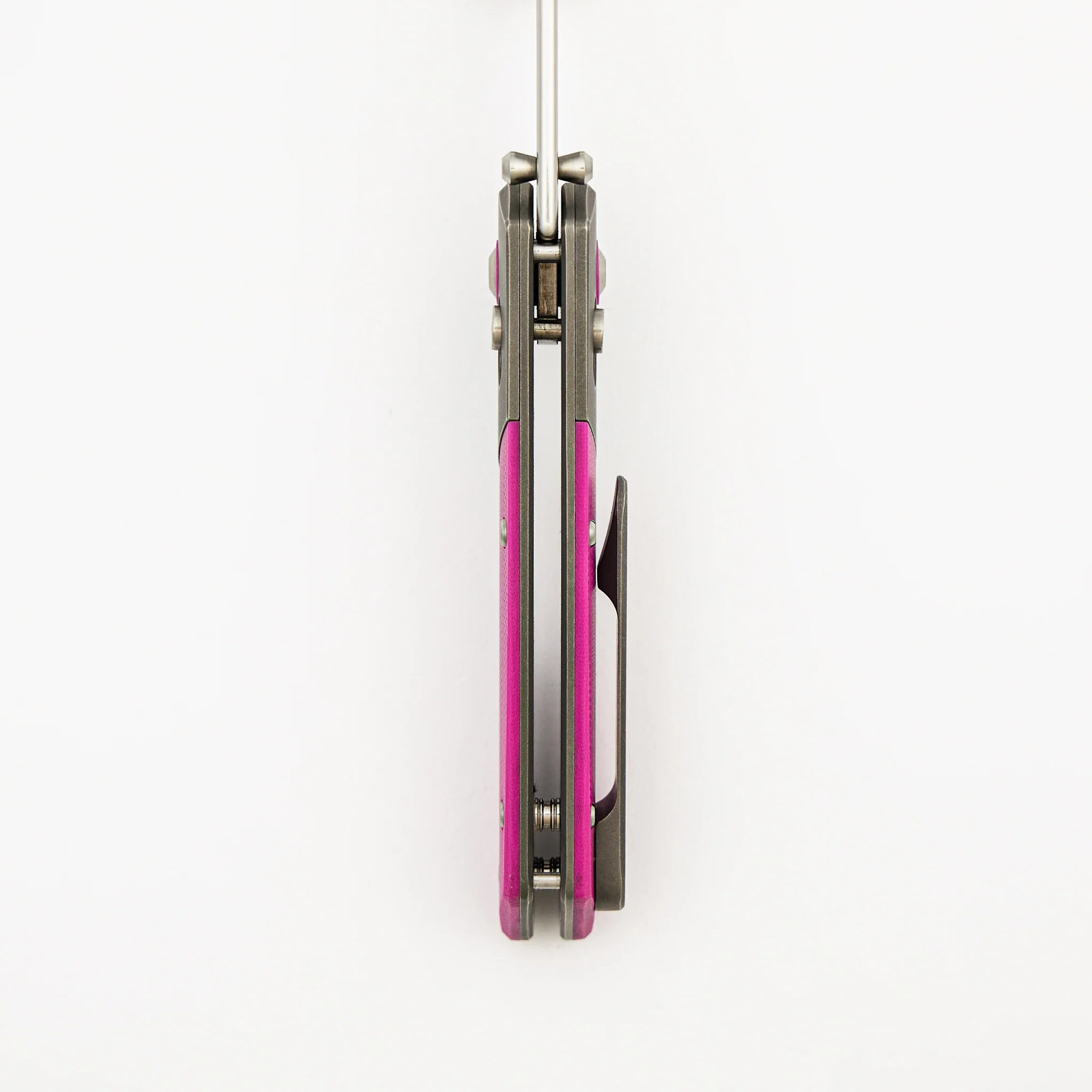MK 3 - Medium - Barlock - MagnaCut Blade - Pink G10/Titanium Handle - Image 7