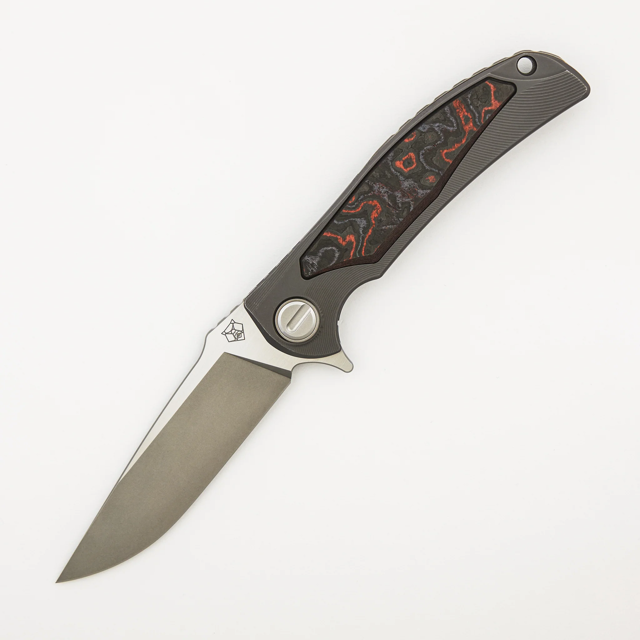 Molten Overkill - MagnaCut Blade - Titanium Handle W/ Lava & Ash CarboTi Inlays - SRRBS (RJ Martin Design)