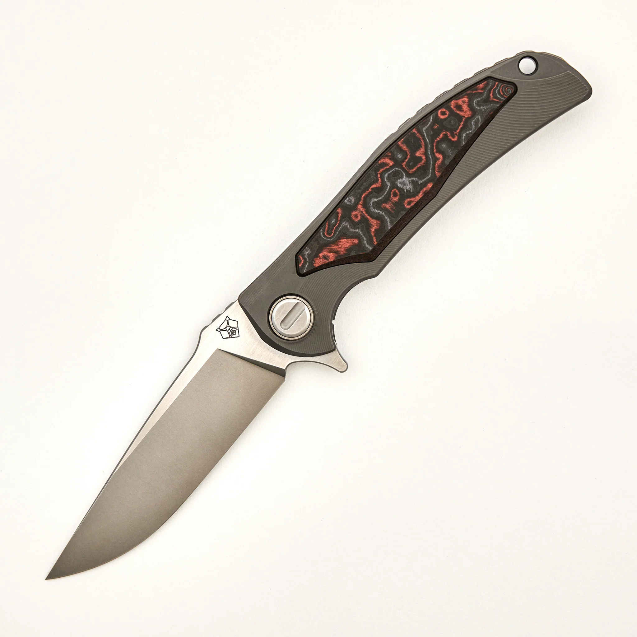 Molten Overkill - MagnaCut Blade - Titanium Handle W/ Lava & Ash CarboTi Inlays - SRRBS (RJ Martin Design)