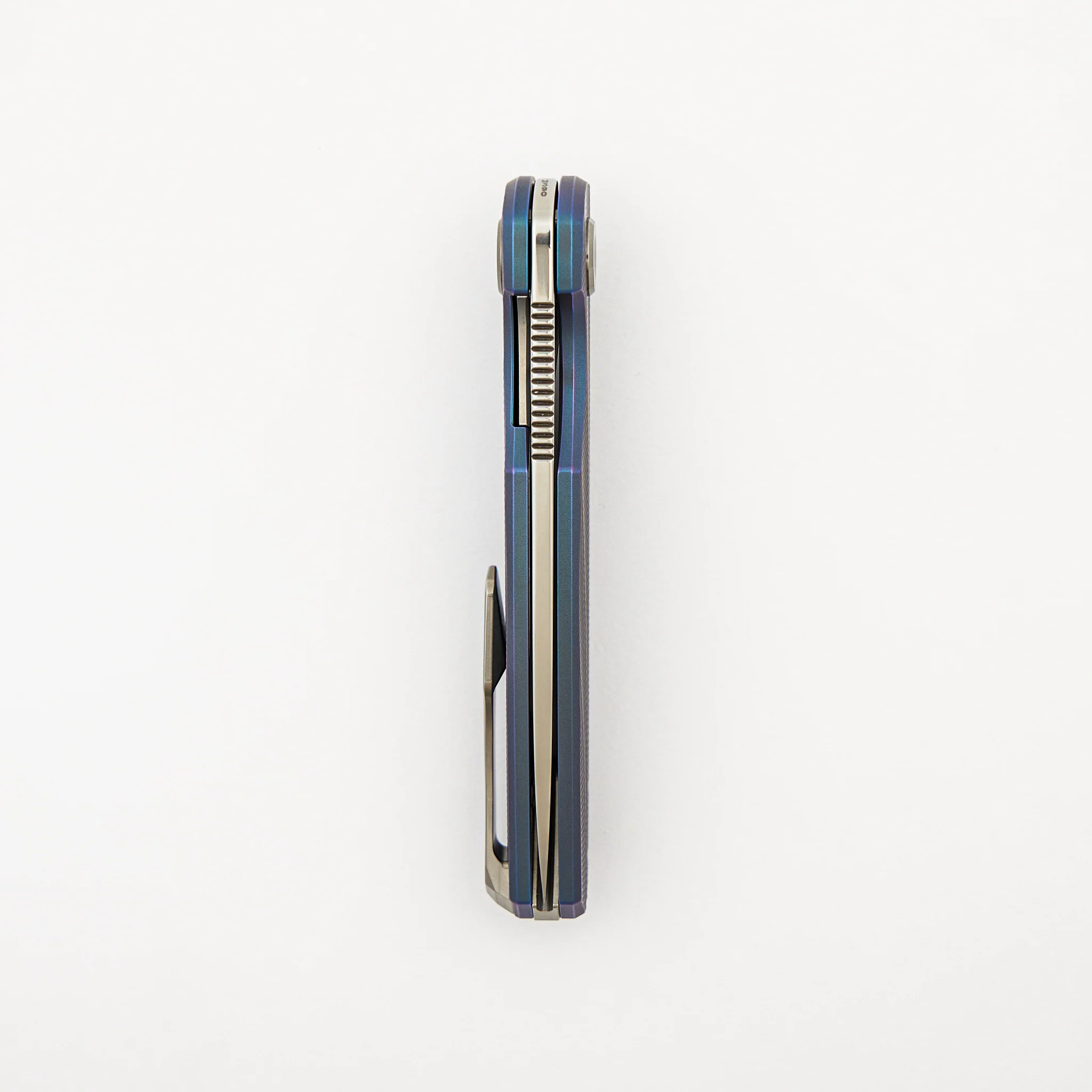 Morpheus Liner Lock - Burnished/Anodized/Widow Titanium Handle - Near Mirror M390 Blade - Image 5