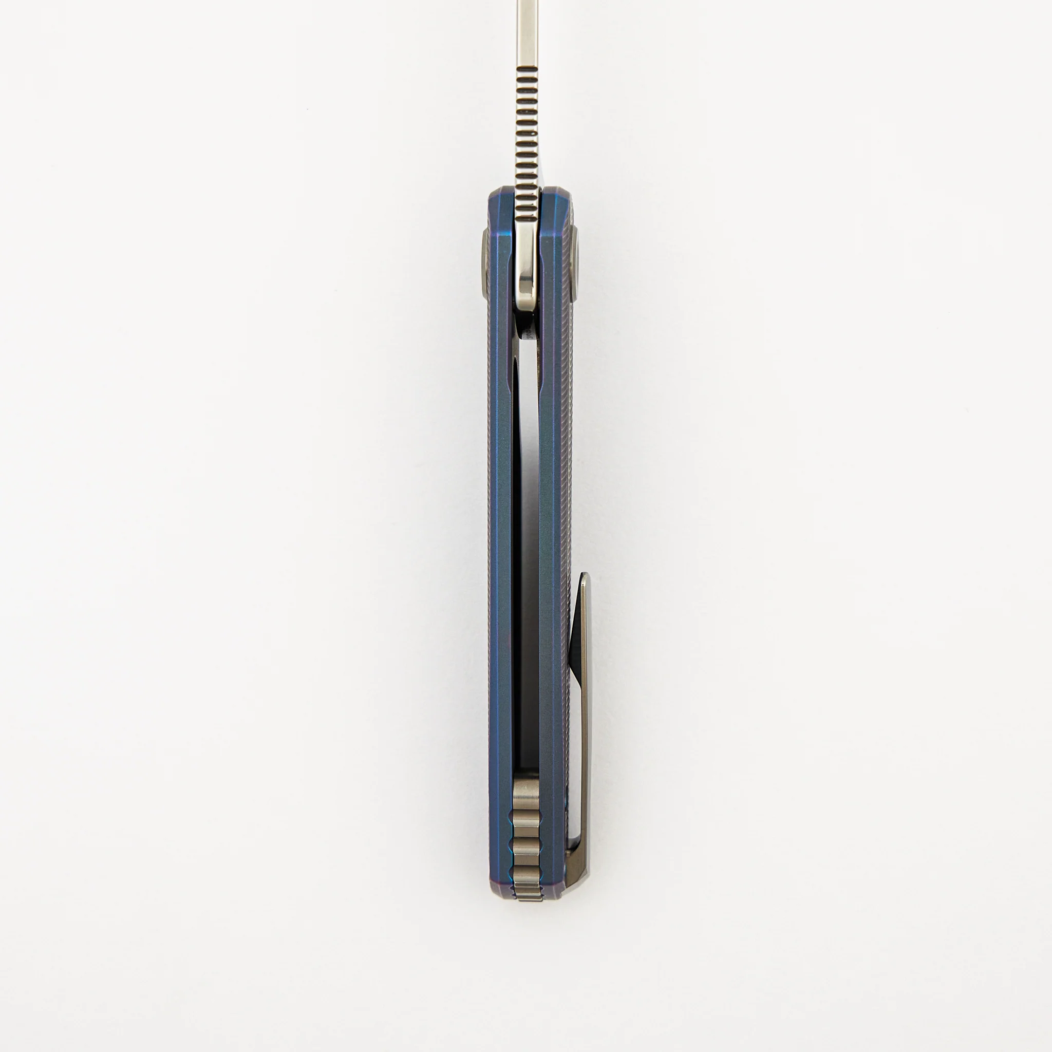 Morpheus Liner Lock - Burnished/Anodized/Widow Titanium Handle - Near Mirror M390 Blade - Image 7