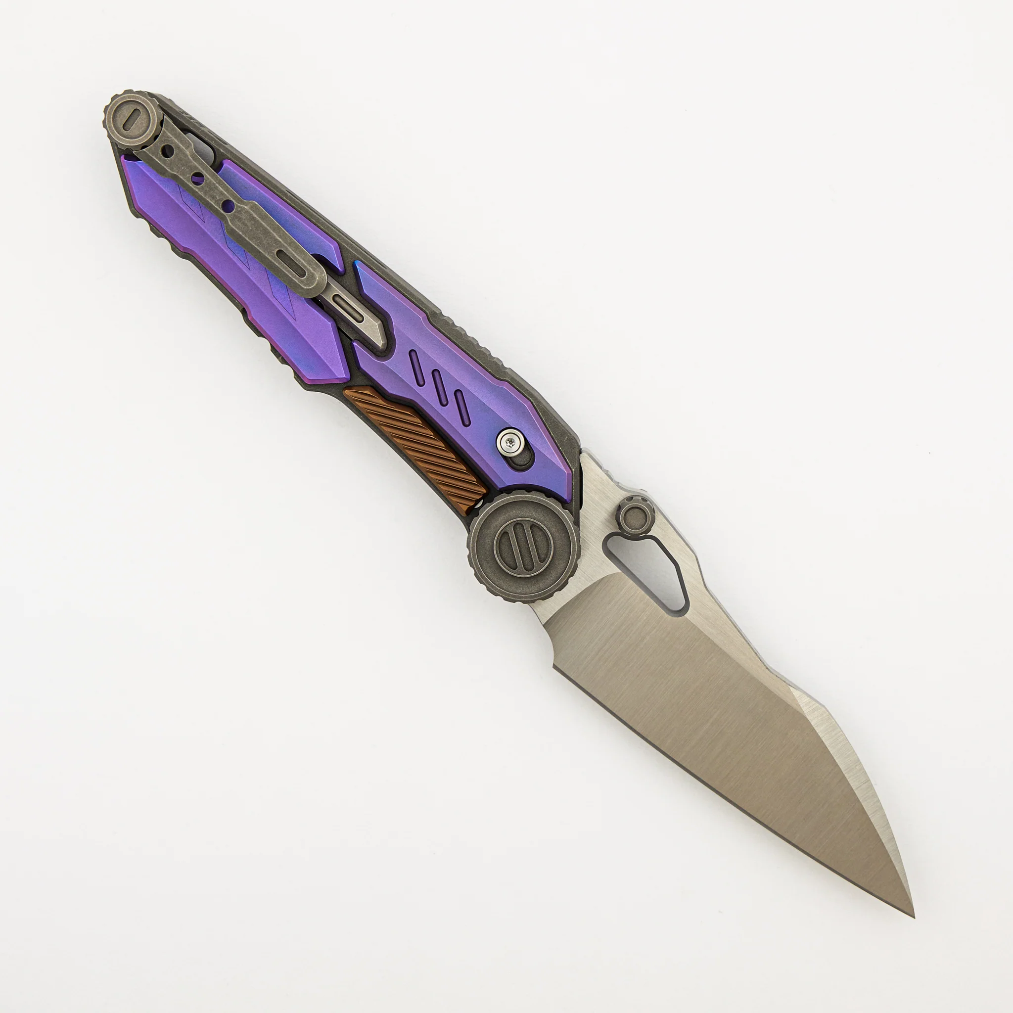 MTSS - Stonewash/Purple/Bronze Anodized Titanium Handle - Vanax Blade - Image 2