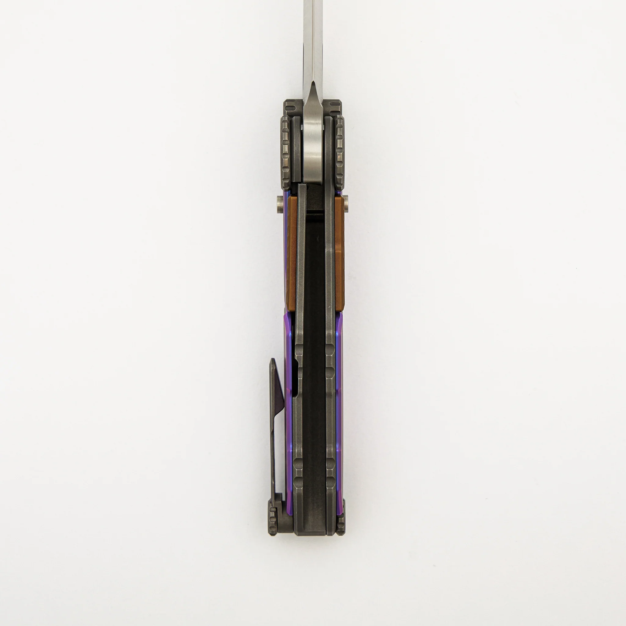 MTSS - Stonewash/Purple/Bronze Anodized Titanium Handle - Vanax Blade - Image 6
