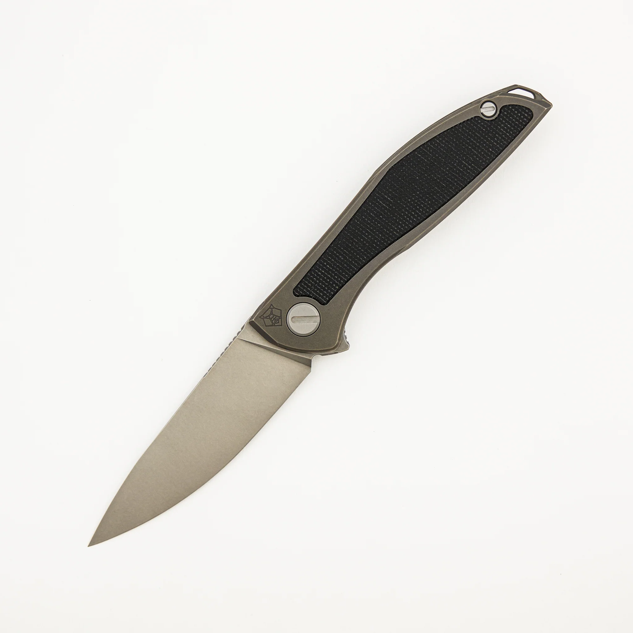 NeOn NL - Elmax Blade - Titanium/Black Canvas Micarta Handle - MRBS