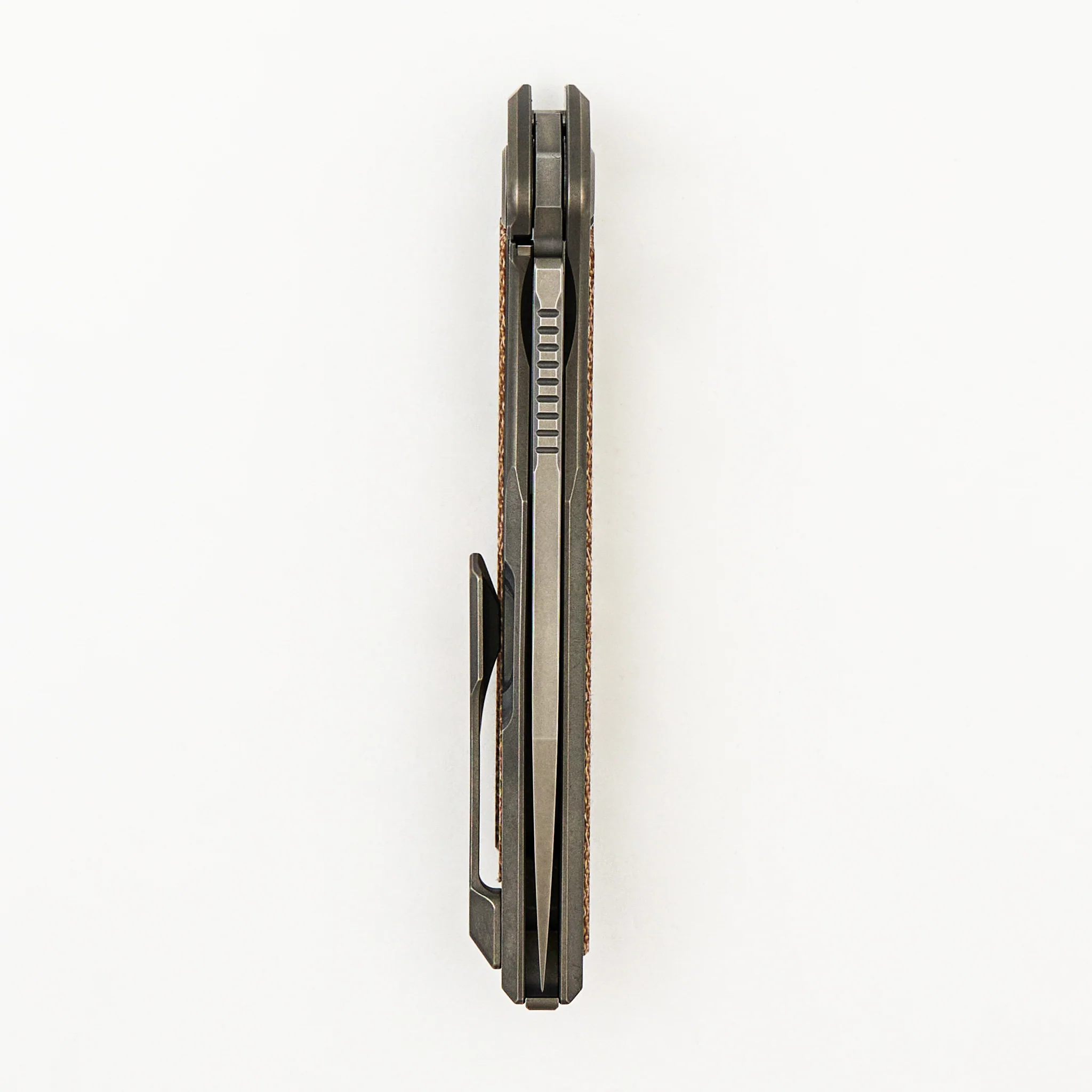 NeOn NL - Elmax Blade - Titanium/Natural Canvas Micarta Handle - MRBS - Image 5