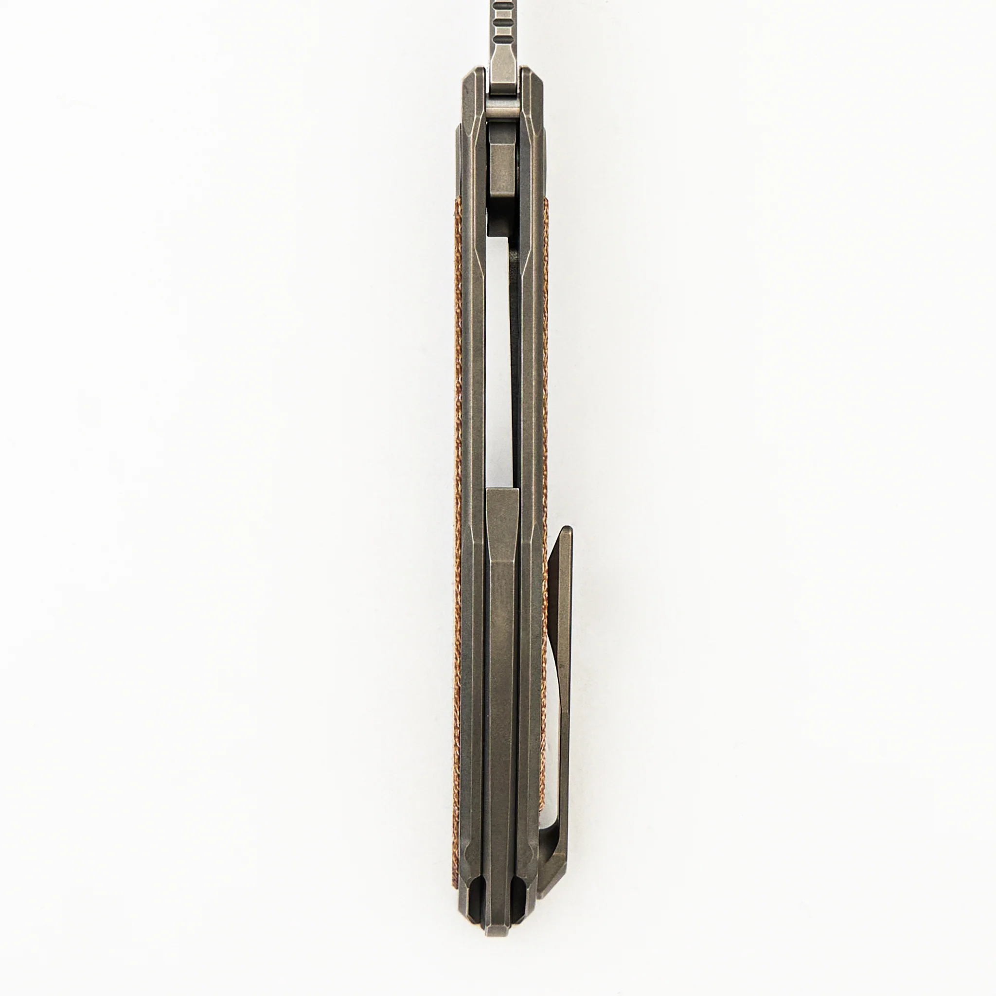 NeOn NL - Elmax Blade - Titanium/Natural Canvas Micarta Handle - MRBS - Image 7
