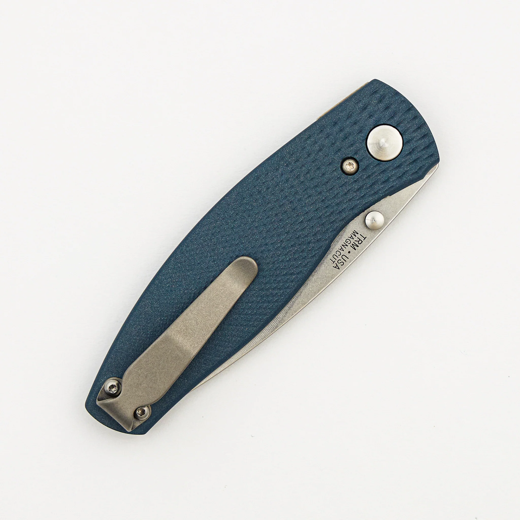 Neutron 2 Linerlock - Blue Cerakote Titanium Lizard Skin 3D Handle - MagnaCut Blade - Image 4