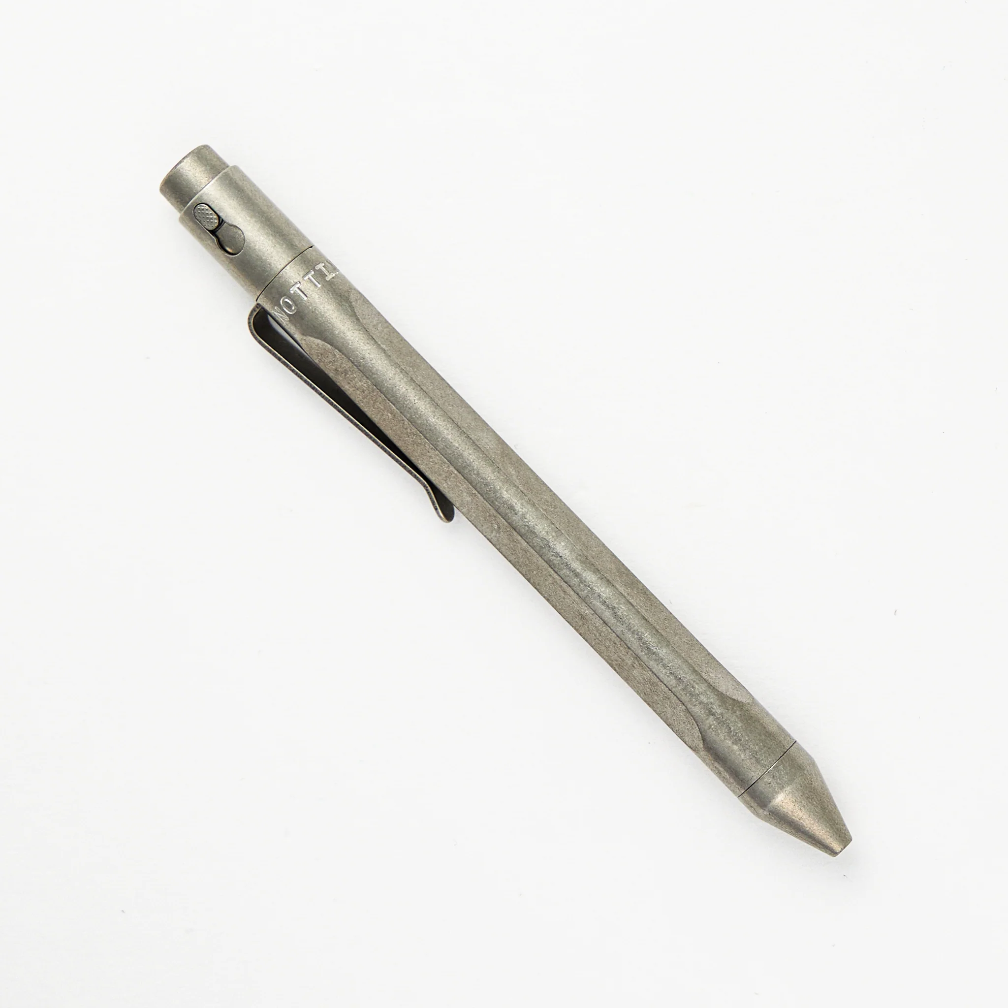 TiButton - Titanium Parker Trifecta RH SL Tumbled Pen - Image 2