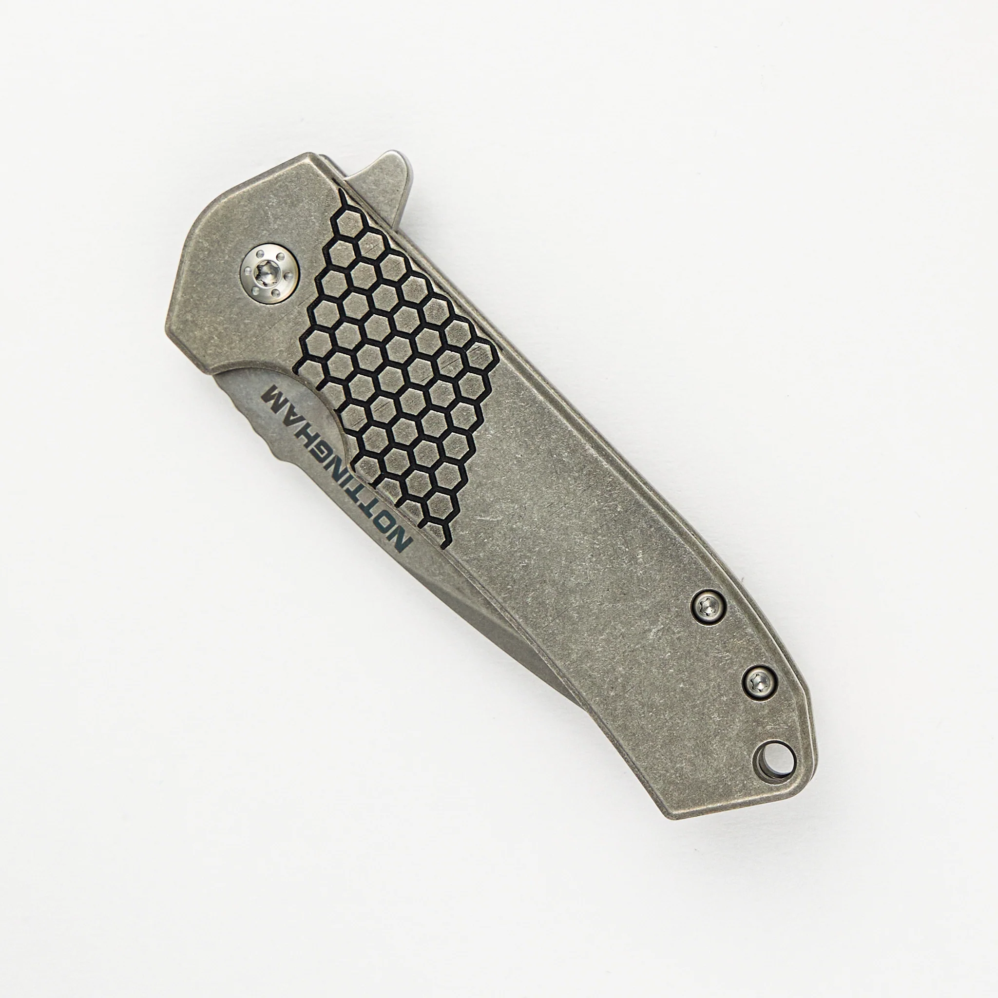 Ultra4 Folder - Titanium Handle - Honey Badger - Tumbled - Image 3