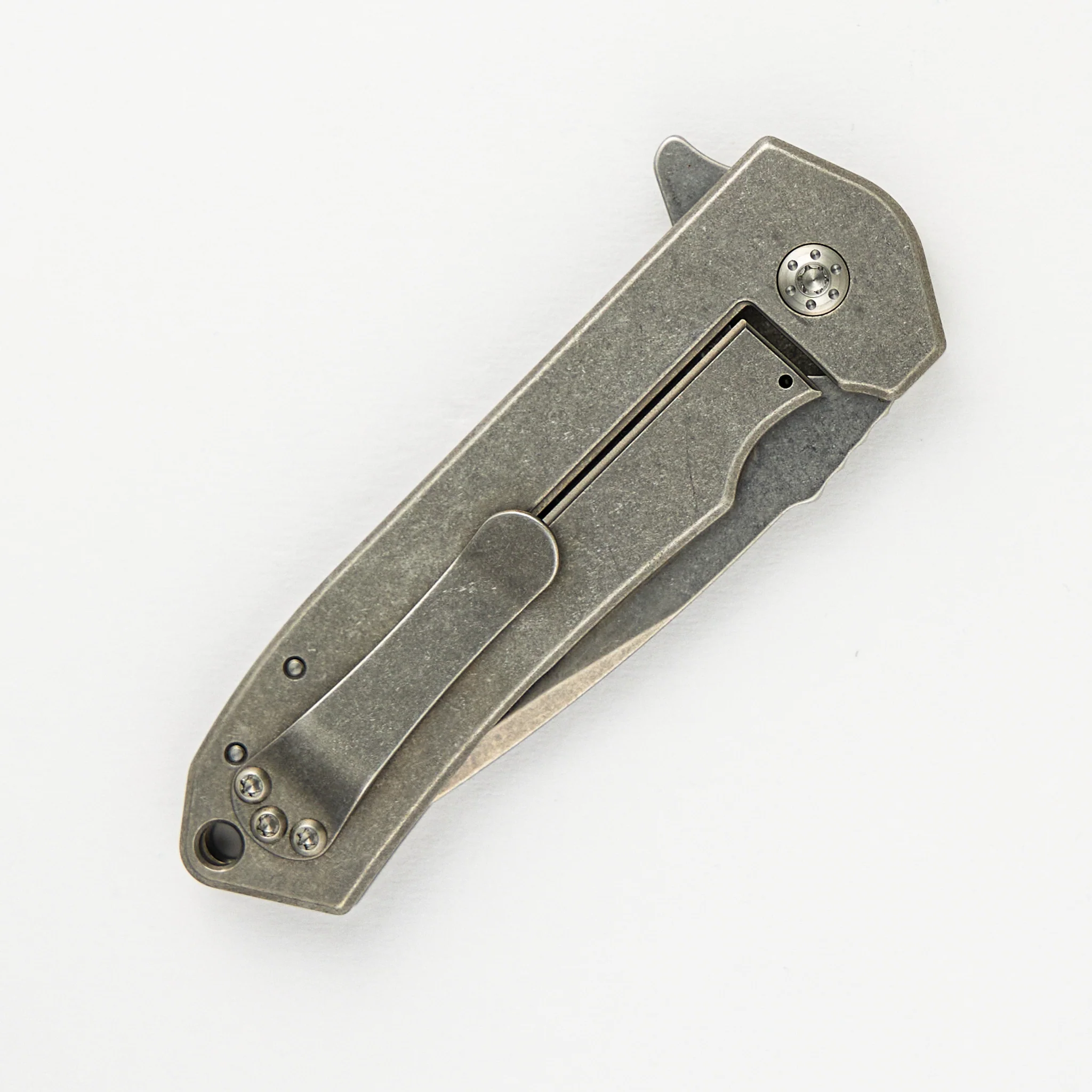 Ultra4 Folder - Titanium Handle - Honey Badger - Tumbled - Image 4