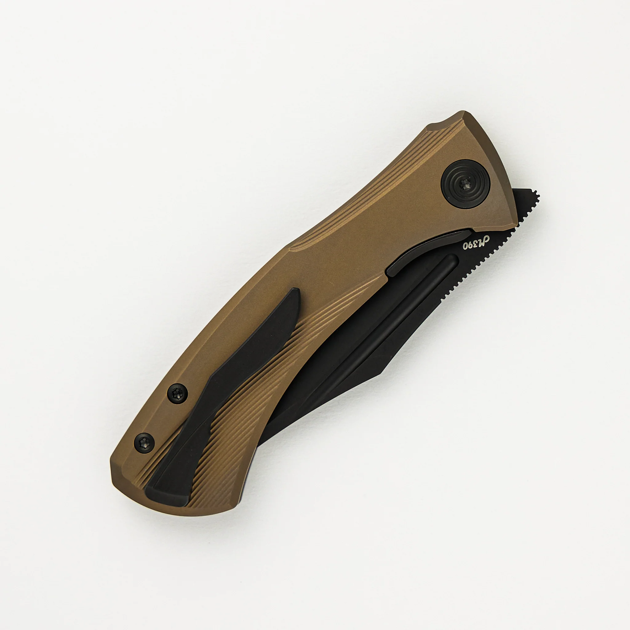 Ghoul - Ti Bronze Anodized Handle - Black PVD M390 Blade - Image 4