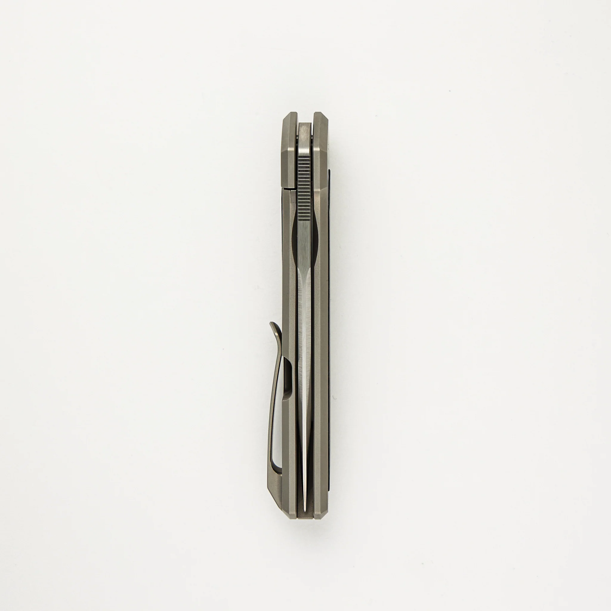 Cobra - Titanium Handle W/ Marbled Carbon Fiber Inlays - Belt Satin CPM-M4 Blade - Image 5