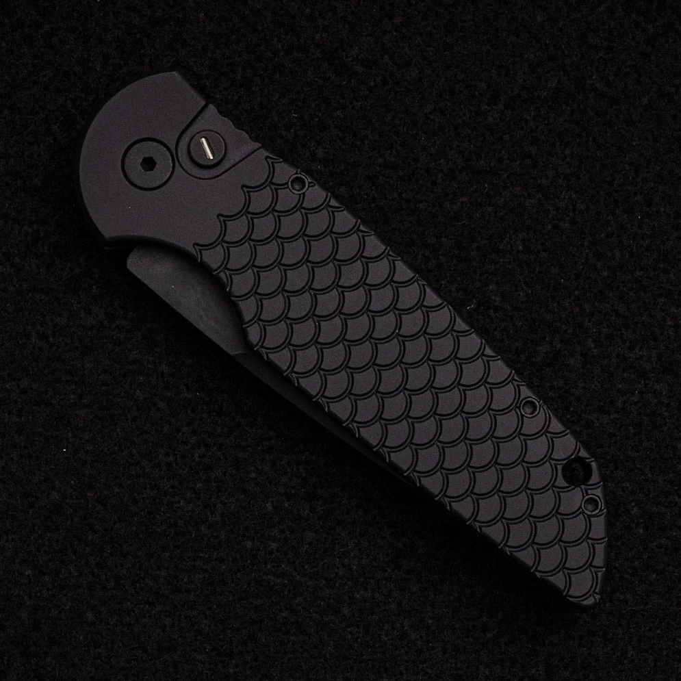 Black "Fish Scale" Handle - Black Sterile Blade - Tritium Push Button - TR-3 X1 OPERATOR - Image 3