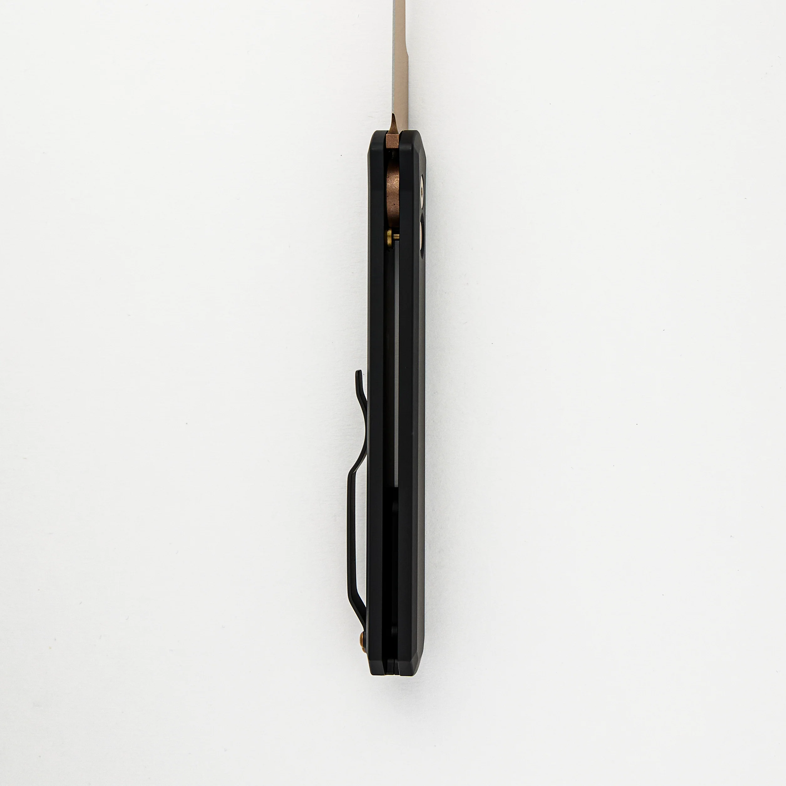 GODFATHER – Solid Black Handle – Rose Gold 154CM Plain Edge Blade 921-RG - Image 6