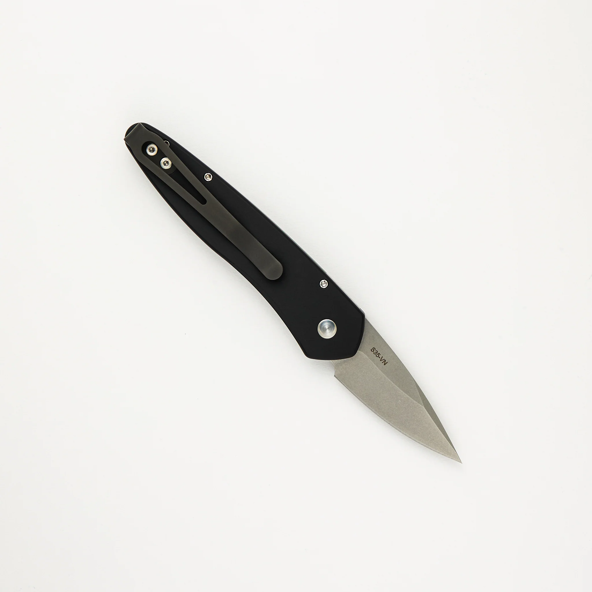 Half-Breed - 3651 - "Tuxedo" Black Handle - Ivory Micarta Inlay - S35VN Blade - Image 2
