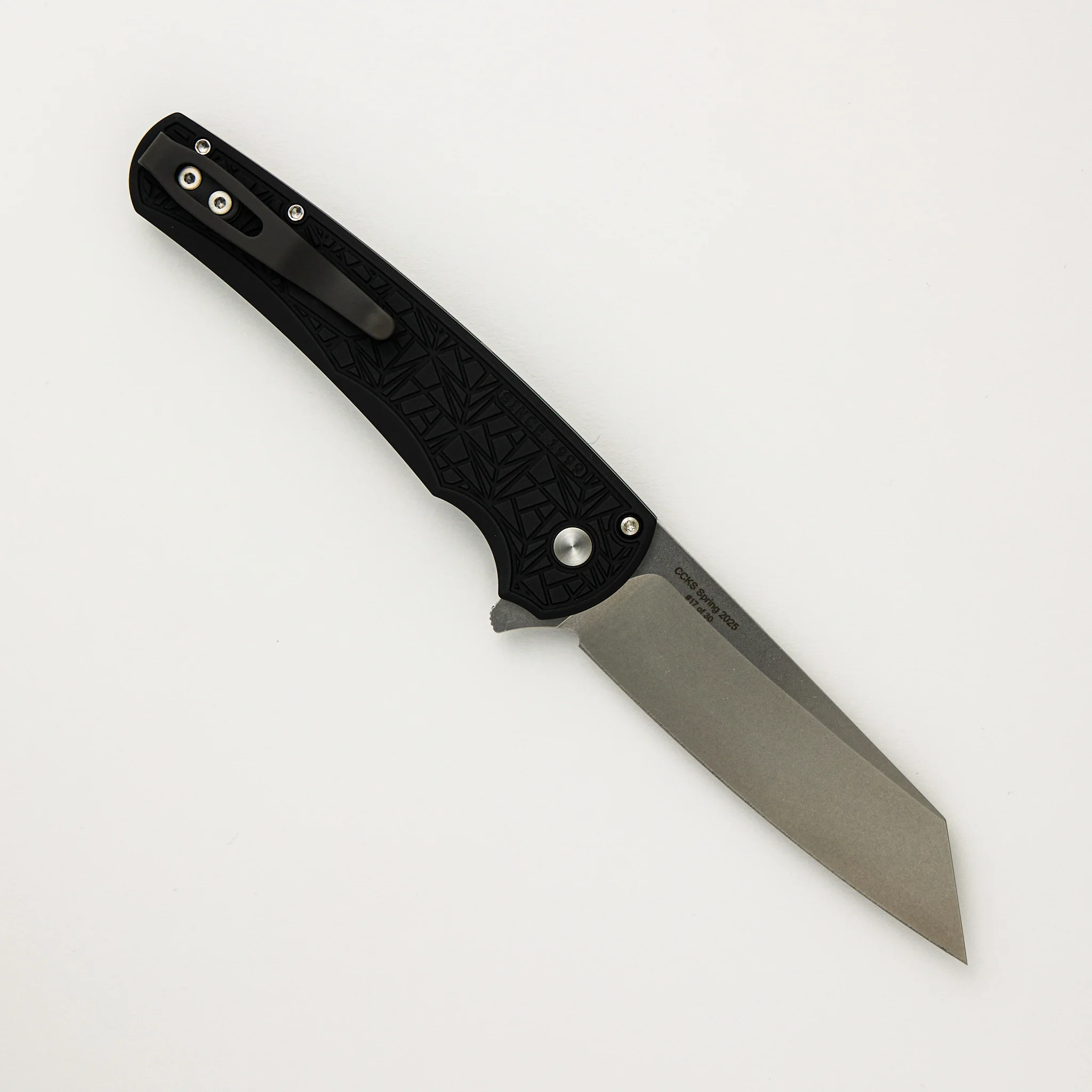 Malibu - 2025 CCKS Spring - Black "Nexus" Textured Handle - Reverse Tanto MagnaCut Blade - Image 2
