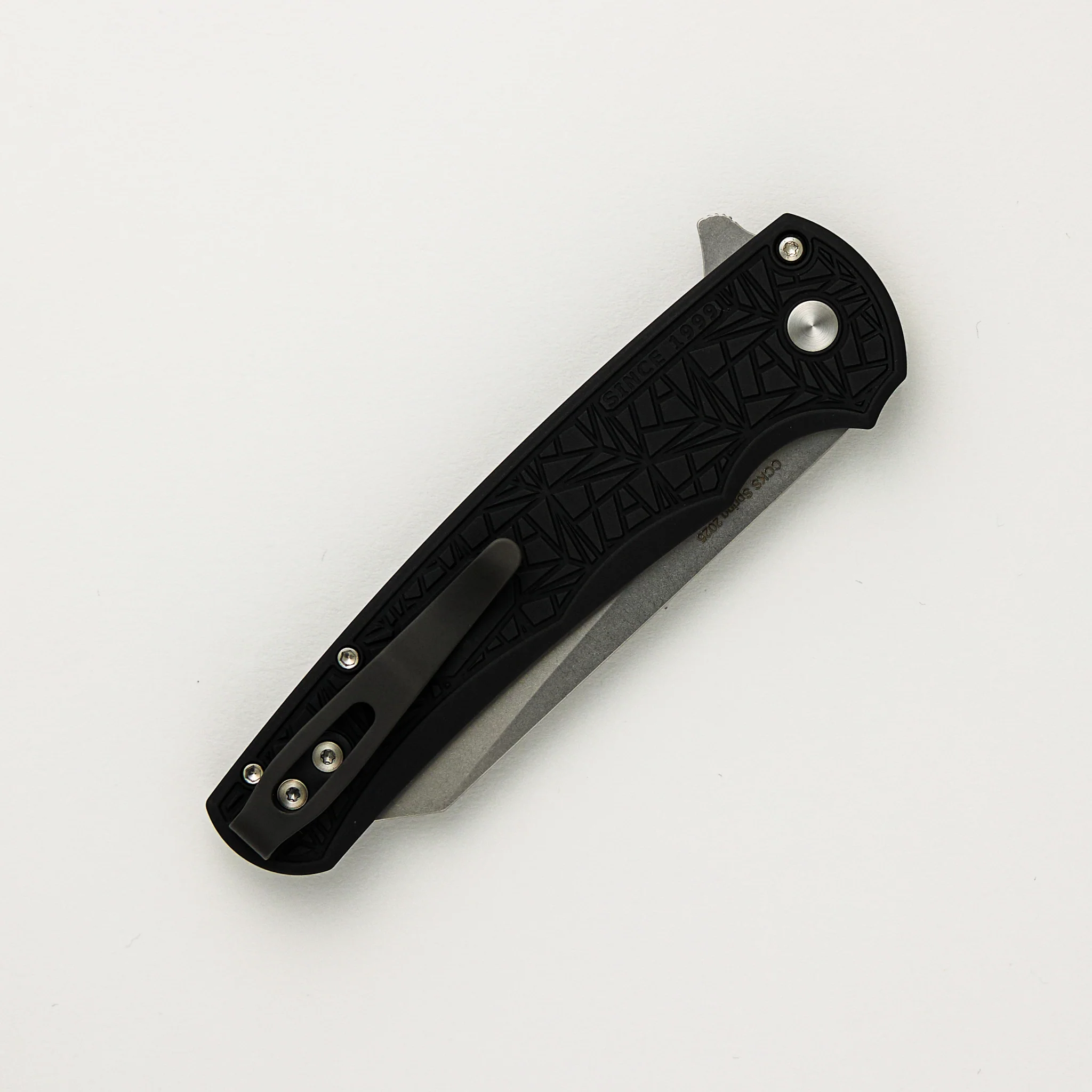 Malibu - 2025 CCKS Spring - Black "Nexus" Textured Handle - Reverse Tanto MagnaCut Blade - Image 4