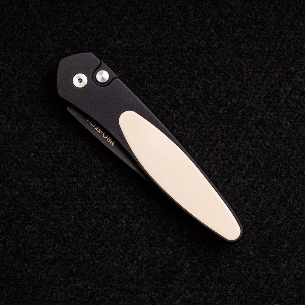 Newport β Tuxedo β Black Aluminum Handle β Ivory Micarta Inlay β Black DLC S35VN Blade 3452 - Image 3