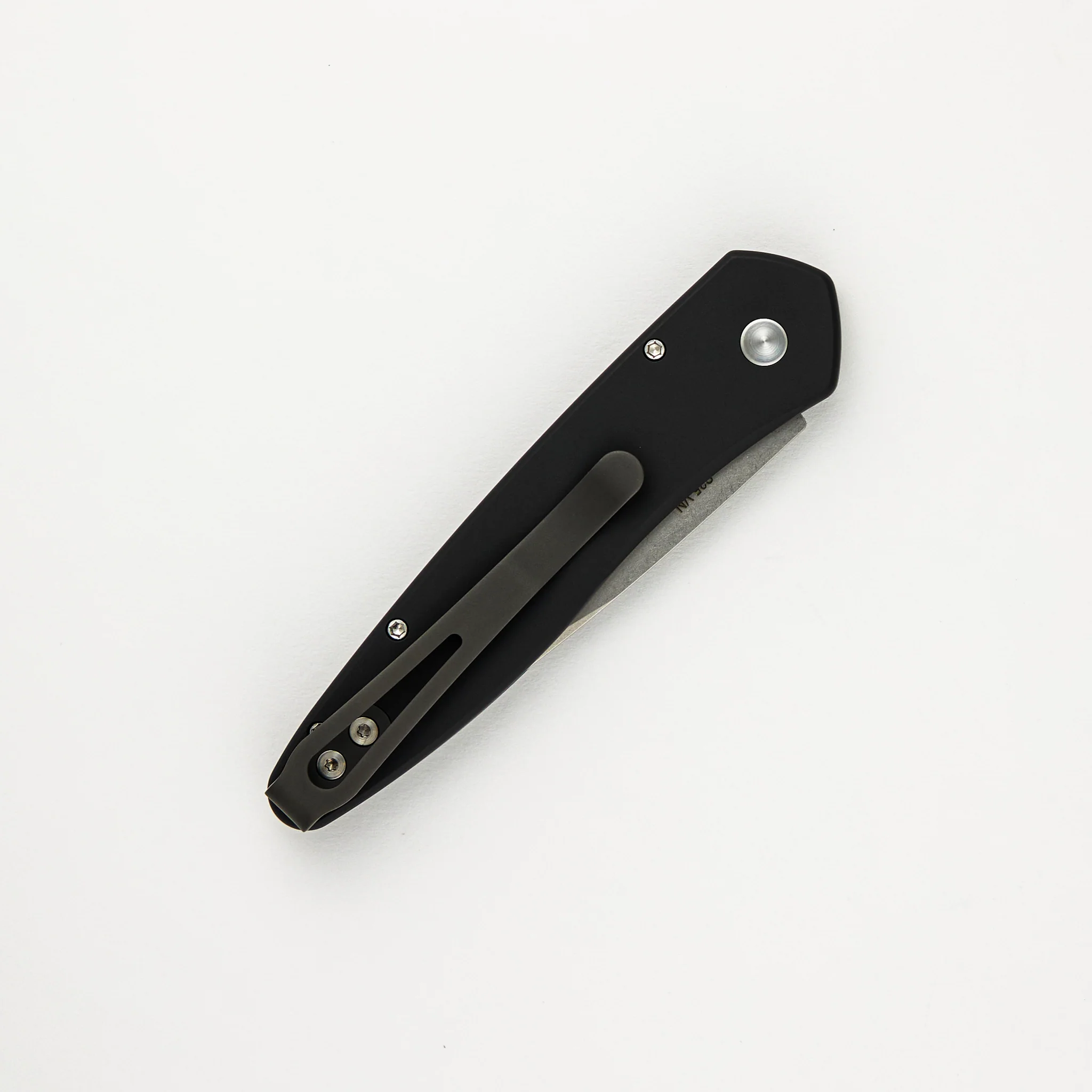 Newport ā Tuxedo ā Black Aluminum Handle ā Ivory Micarta Inlay ā Stonewash S35VN Blade - 3451 - Image 4