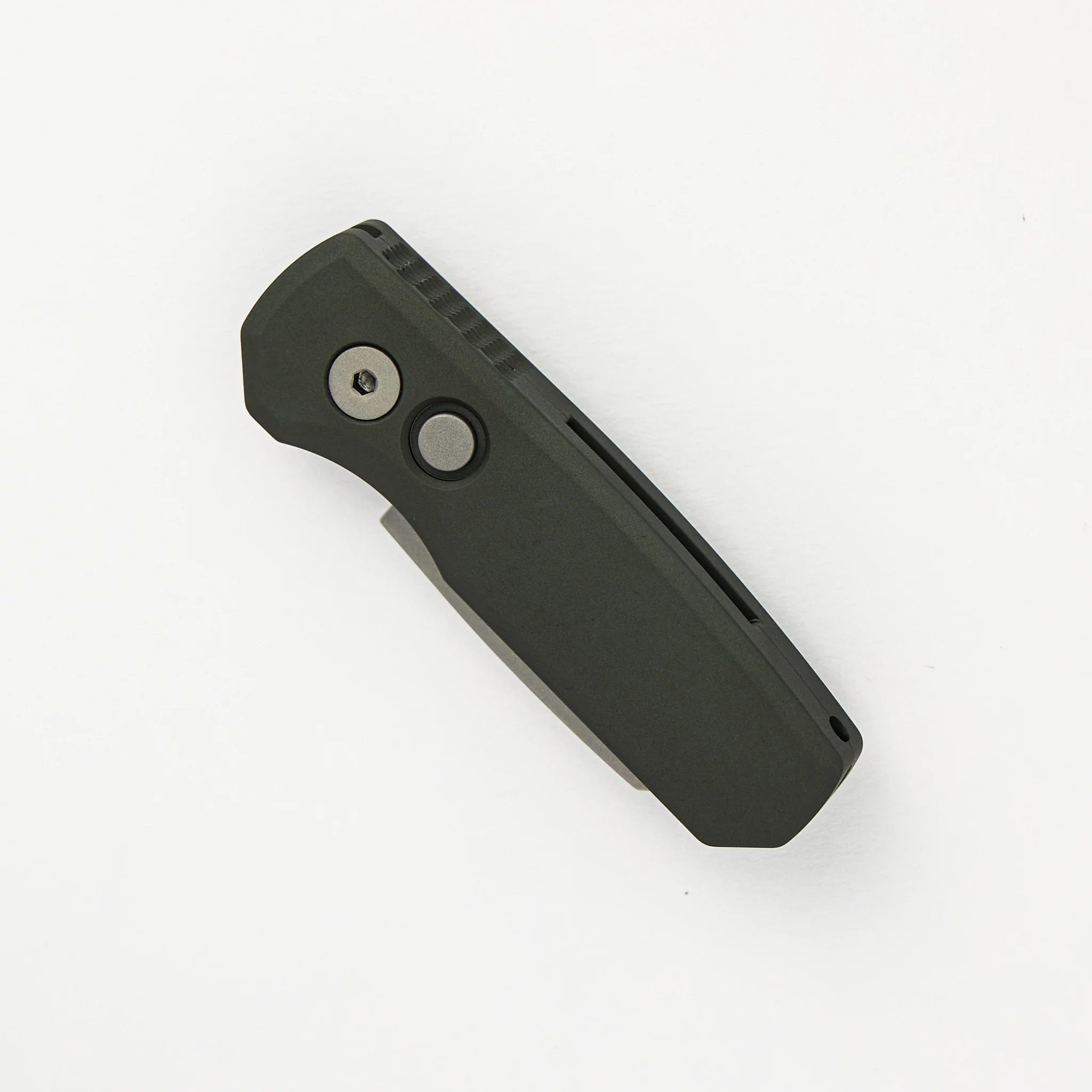 Runt 5 - Green Aluminum Handle - Stonewash Magnacut Reverse Tanto Blade - R5401-GREEN - Image 3