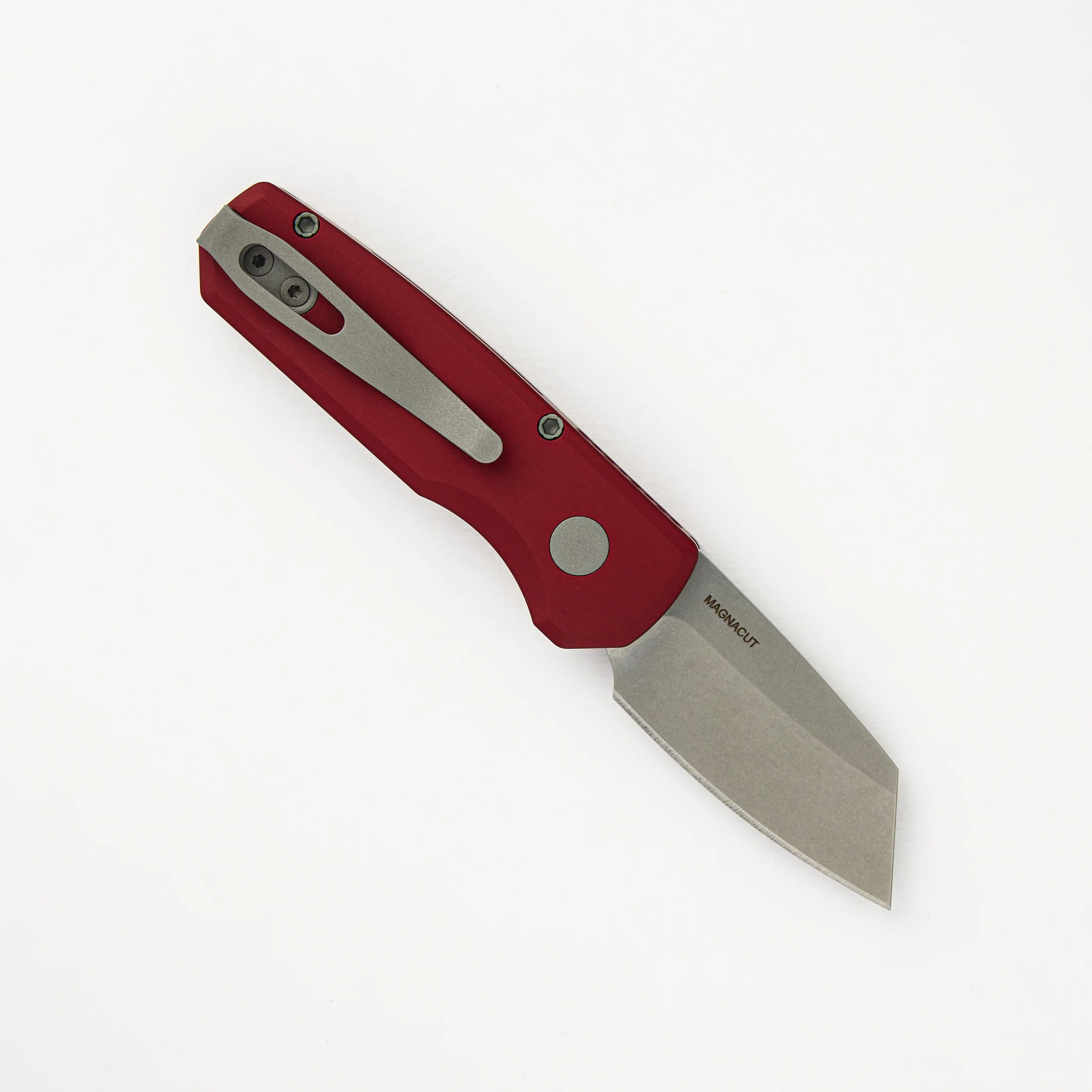 Runt 5 - Red Aluminum Handle - Stonewash Magnacut Reverse Tanto Blade - R5401-RED - Image 2