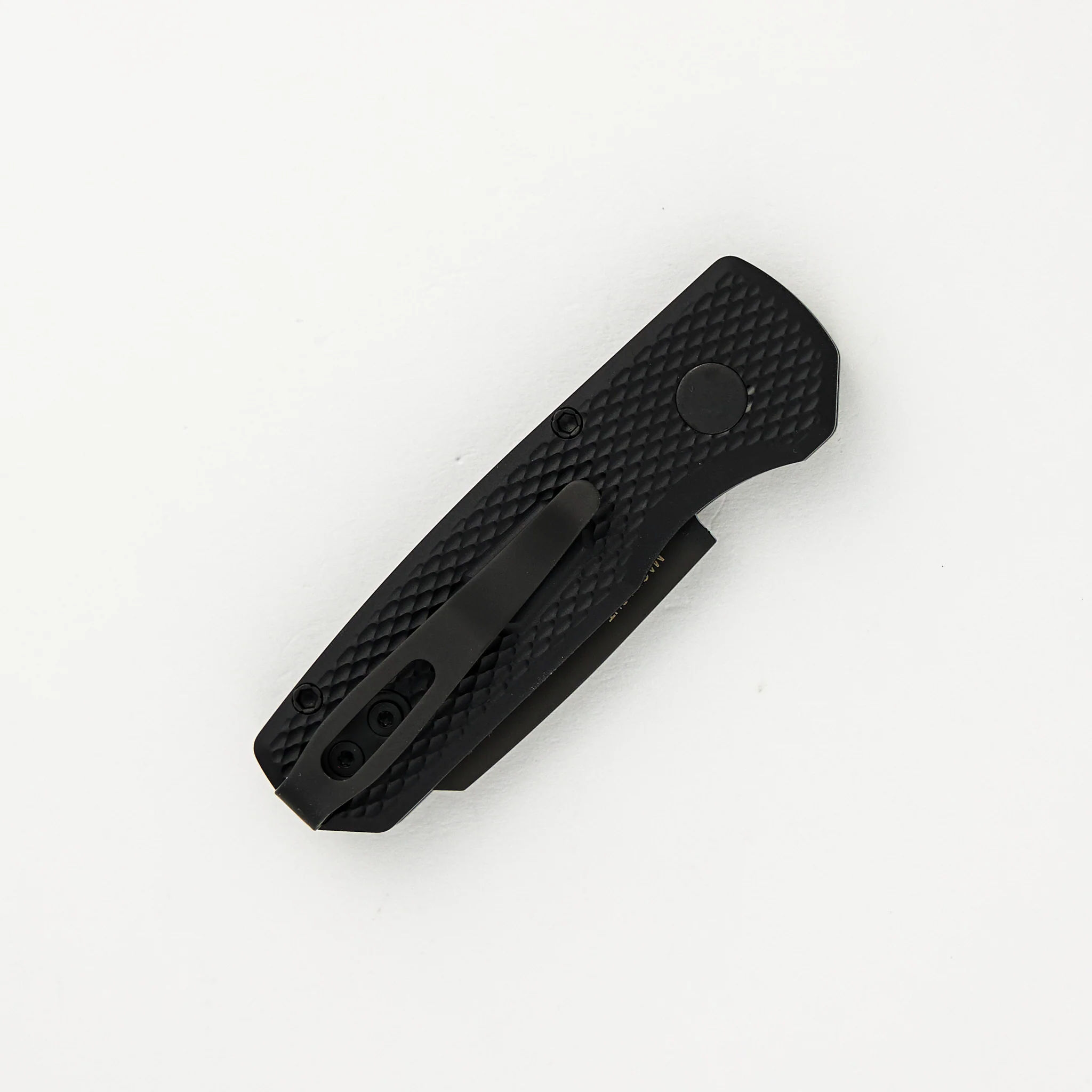 Runt 5 β Textured Black Aluminum Handle β DLC Black Magnacut Reverse Tanto Blade β R5406 - Image 4