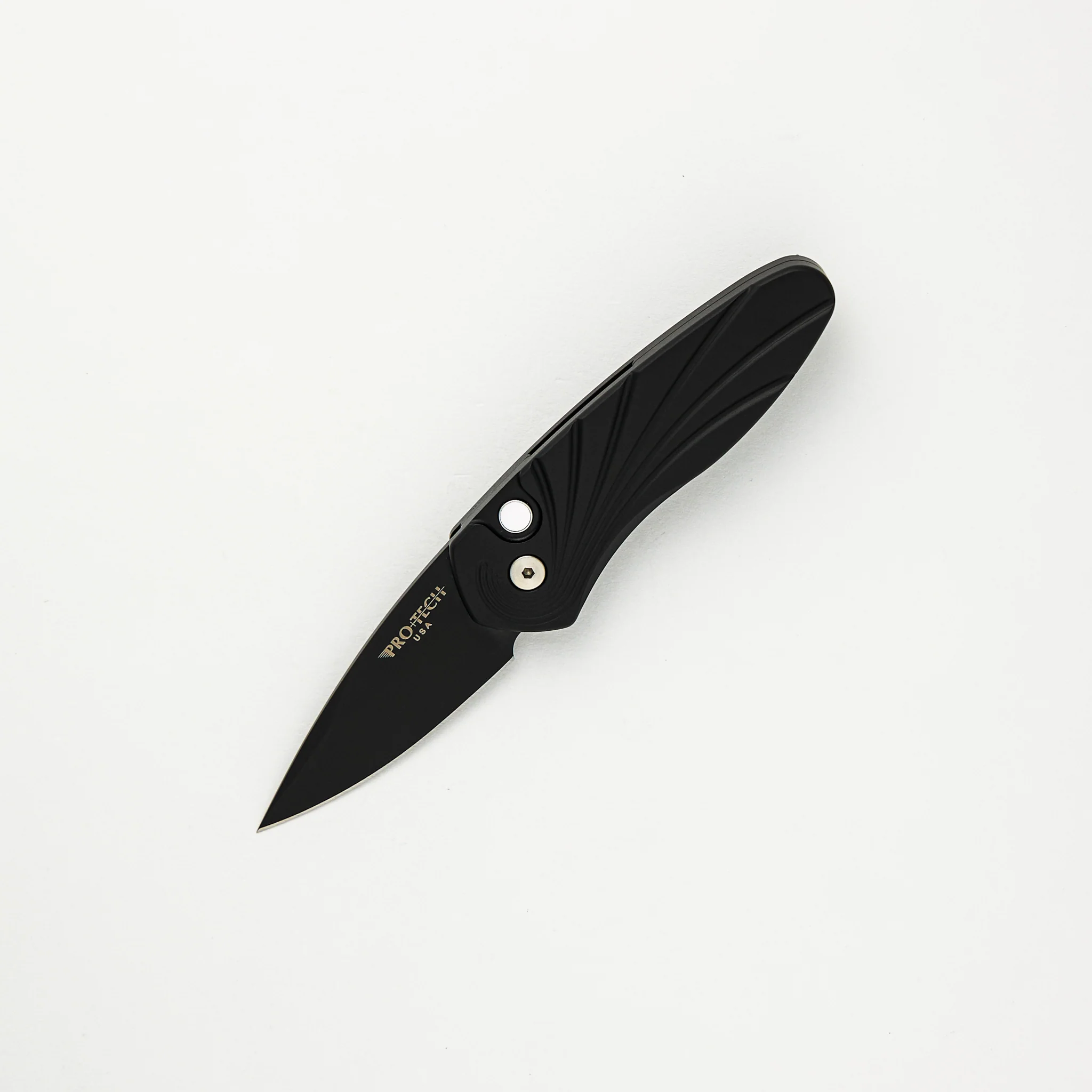 Sprint - 2937 - Black Handle W/ 3D Wave Pattern - Mother of Pearl Button - DLC Black S35VN Blade