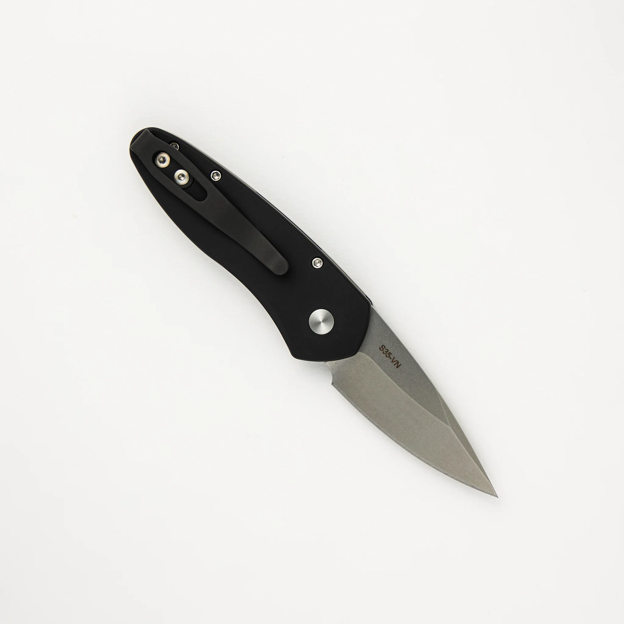 Sprint - Solid Black Aluminum Handle - Stonewash S35-VN Blade - 2905 - Image 2