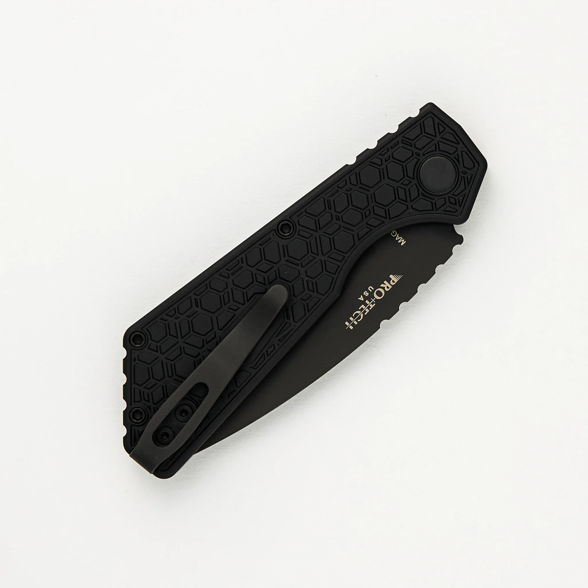PT+ Auto ā Black Gridlock Textured Handle - DLC Black MagnaCut Blade (Strider Design) - Image 4