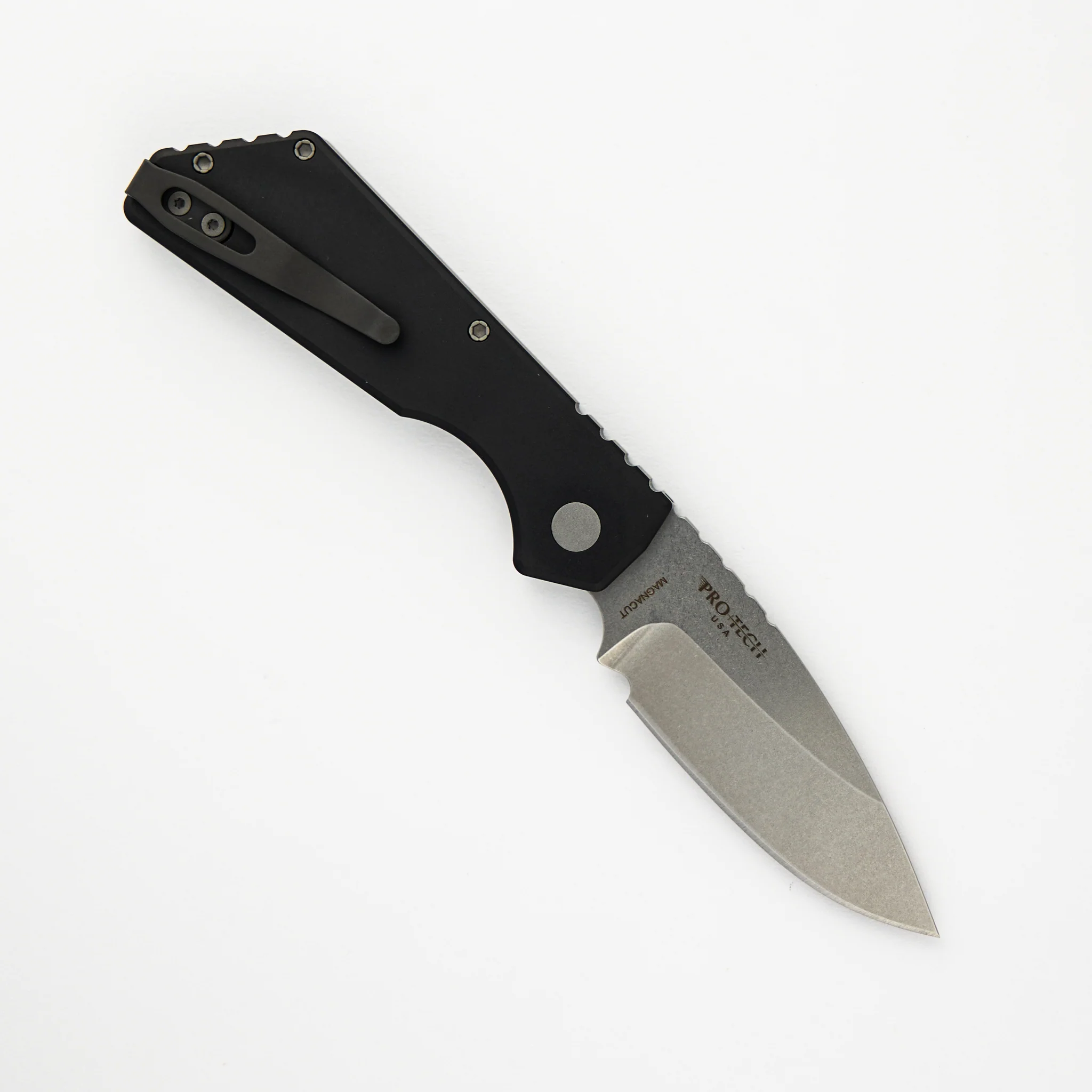 Strider PT Auto β Solid Black Handle Stonewash Finished Magnacut Blade PT201 - Image 2