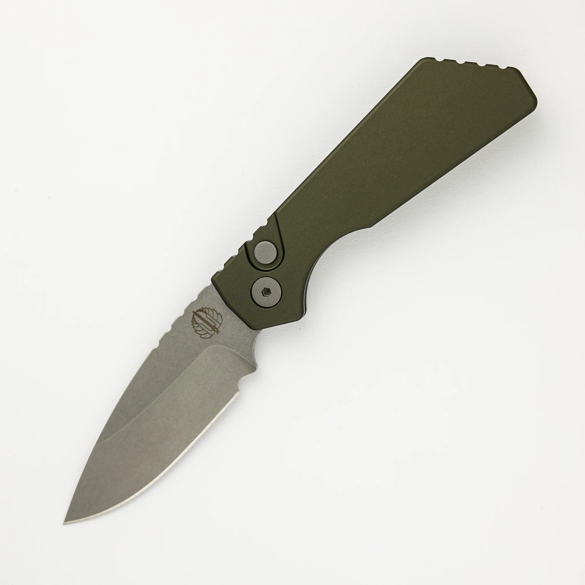 Strider PT Auto β Solid Green Handle Stonewash Magnacut Blade PT201-GREEN