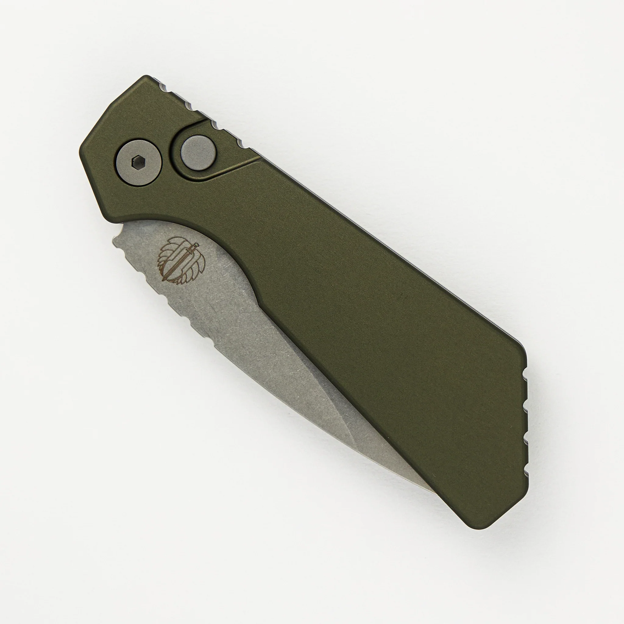 Strider PT Auto β Solid Green Handle Stonewash Magnacut Blade PT201-GREEN - Image 3