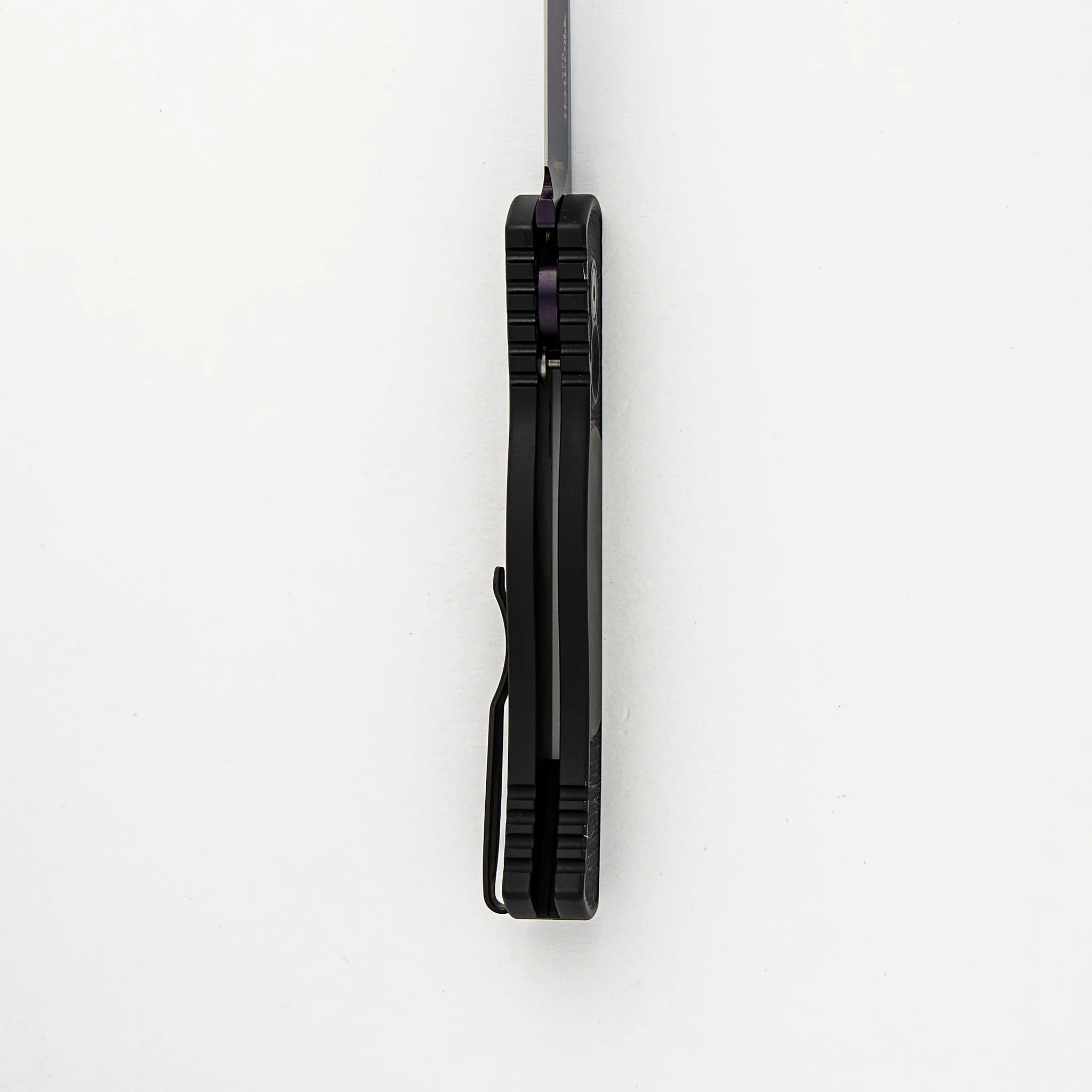 Tactical Response 2 - Black Handle With Textured Corners - Abalone Push Button - Sapphire Blue MagnaCut Blade T203-SB - Image 6