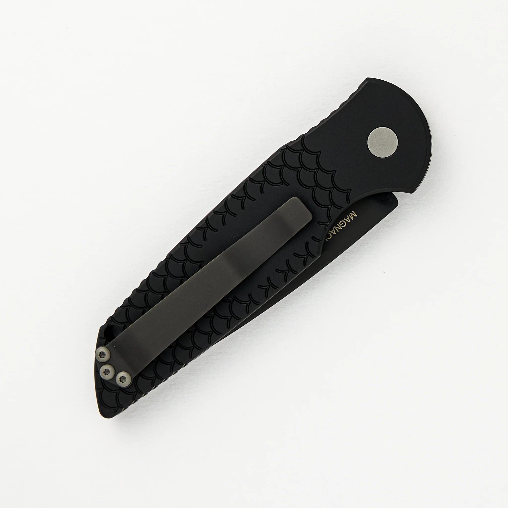 Tactical Response 3 – Black “Fish Scale” Aluminum Handle – Black Magnacut Blade TR-3 X1 MC - Image 4